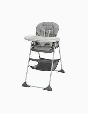Graco Slim Snacker High Chair, Ultra Slim, Fast-Folding, Multiple Recline Positions, Comfortable Feeding, Whisk customer photo 1