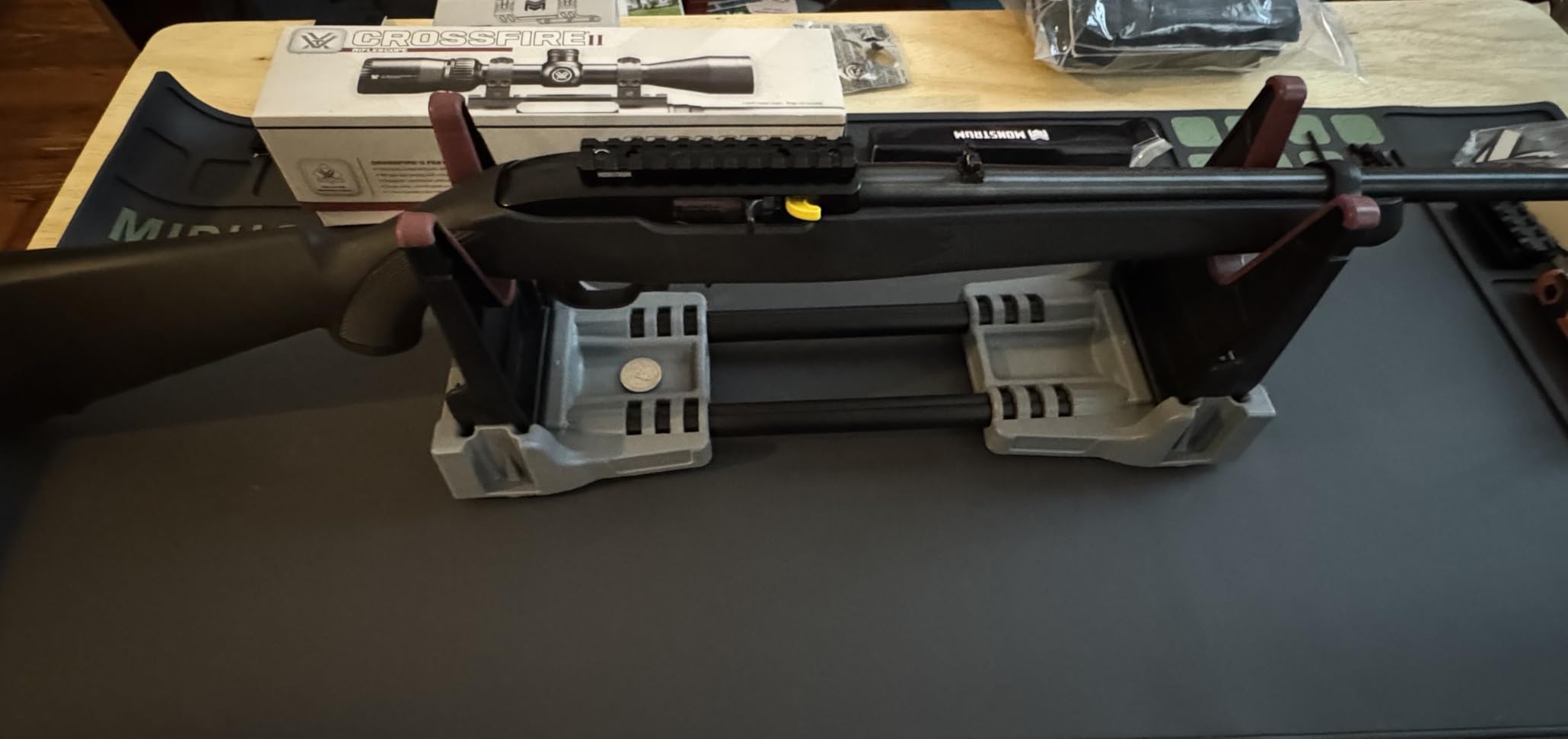Tipton Compact Range Vise with Folding Forks and Non-Marring Cradle for Easy Transport, Firearm Cleaning and Maintenance, 11-1/4-17-3/4