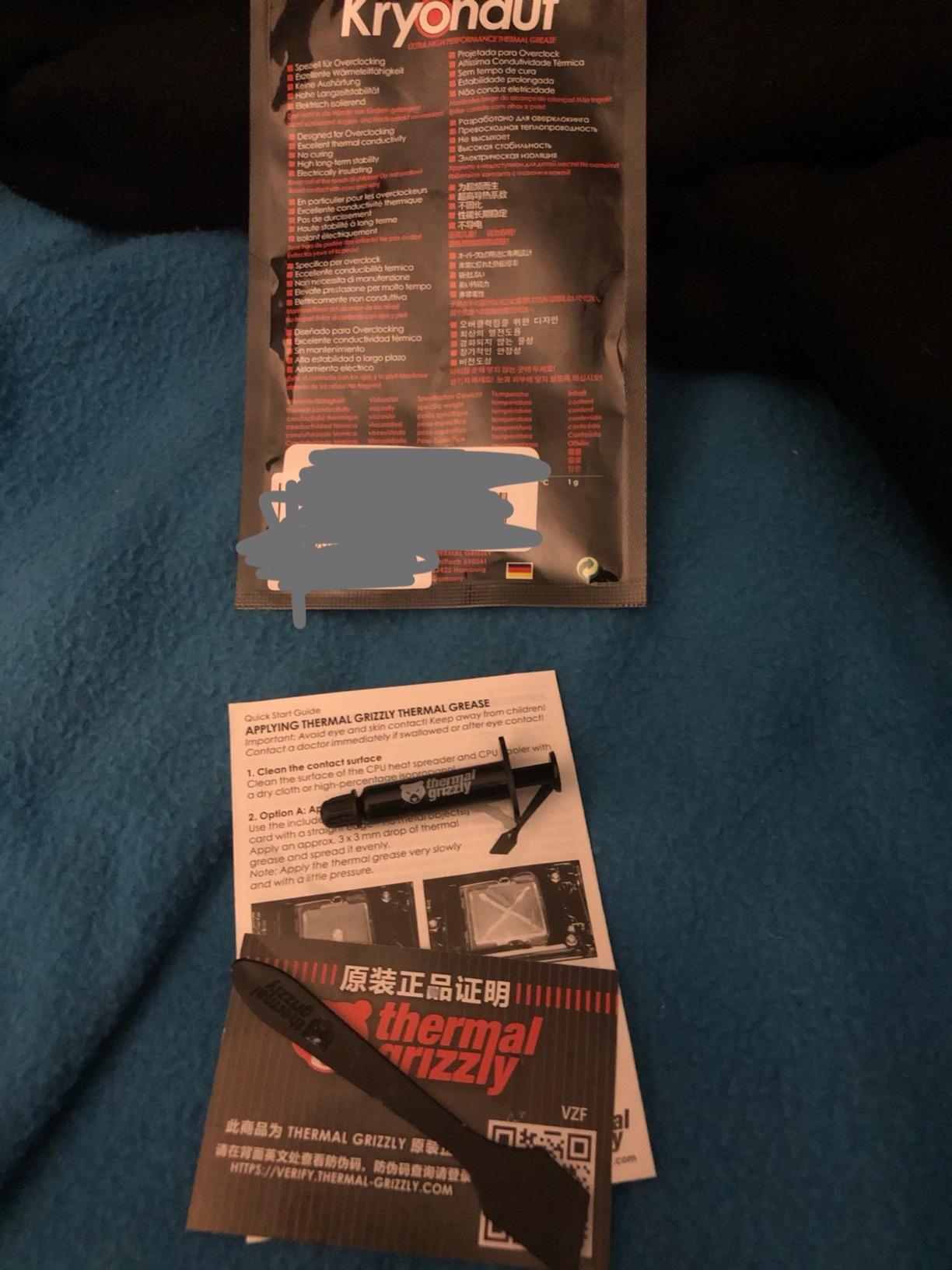 Thermal Grizzly Kryonaut - 1 Gram - Extremely High Performance | Thermal Paste for Demanding Applications and Overclocking - Thermal Compound for CPU/GPU/PS4/PS5/Xbox customer photo 1