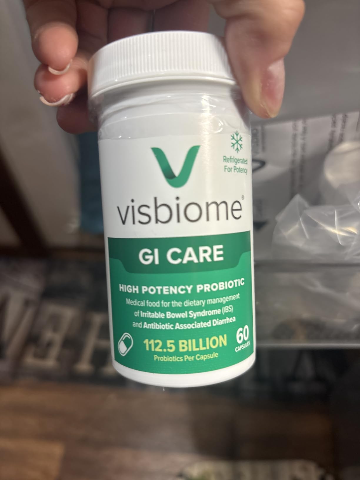 Visbiome GI Care High Potency Probiotic, 112.5B CFU, 60 Capsules | Original De Simone Formulation, Multi-Strain, Refrigerated Probiotics, Low FODMAP Certified, Gluten-Free, Made in USA customer photo 1