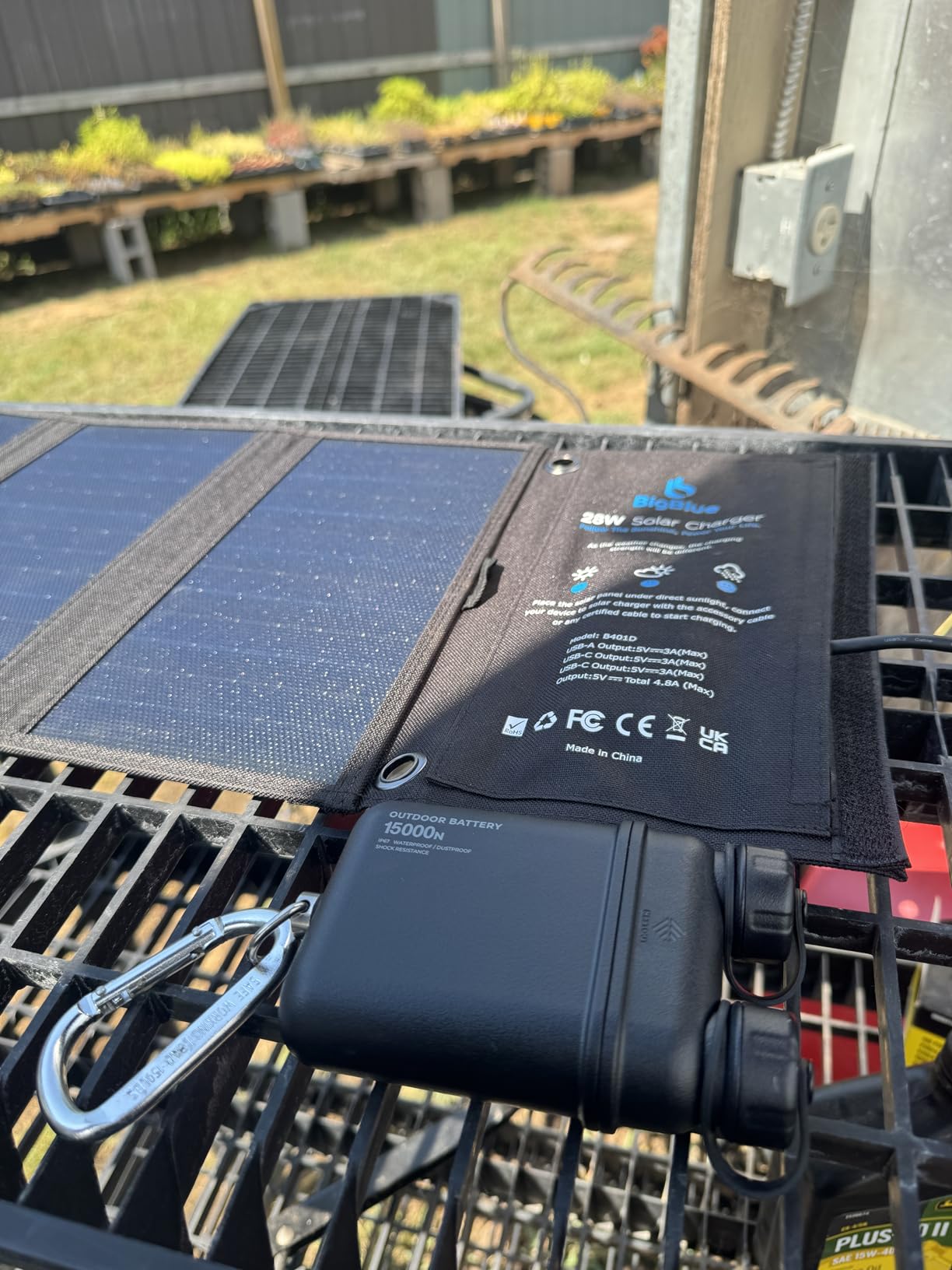 BigBlue 28W Solar Panel Charger with Dual USB-C and USB-A, Portable Solar Phone Charger for Camping, Hiking, Backpacking, Emergency Solar Charger for iPhone, iPad, Samsung Galaxy, Power Bank, GPS etc customer photo 2