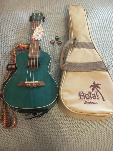 Hola! Music HM-124EB+ Concert Ukulele Deluxe Series, 24 Inch Ebony with Aquila Nylgut Strings, Padded Gig Bag, Strap and Picks customer photo 2