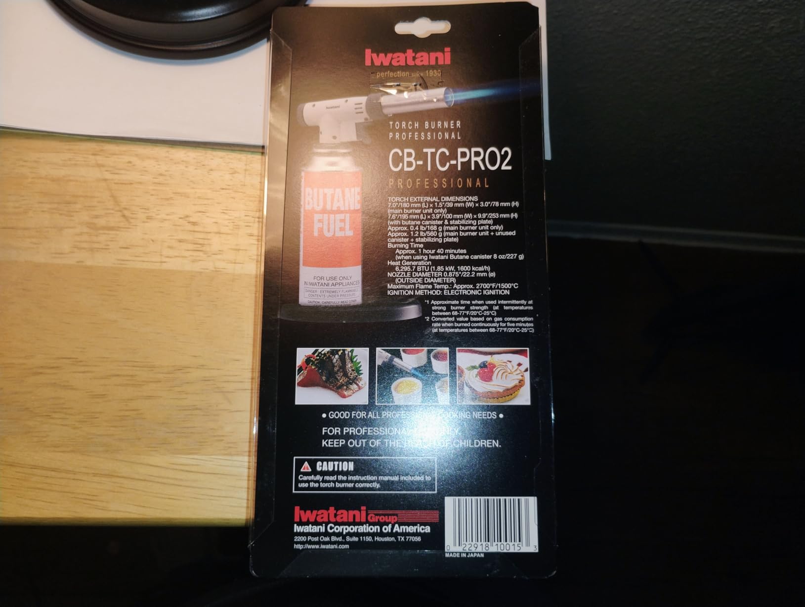 Iwatani PRO2 Culinary Professional Kitchen Butane Torch | Adjustable Flame Shape Strength 2700 F | Sous Vide Creme Brulee Pastries | Anti-flare | Incl. Stabilizing Stand | Butane Fuel Not Included customer photo 1