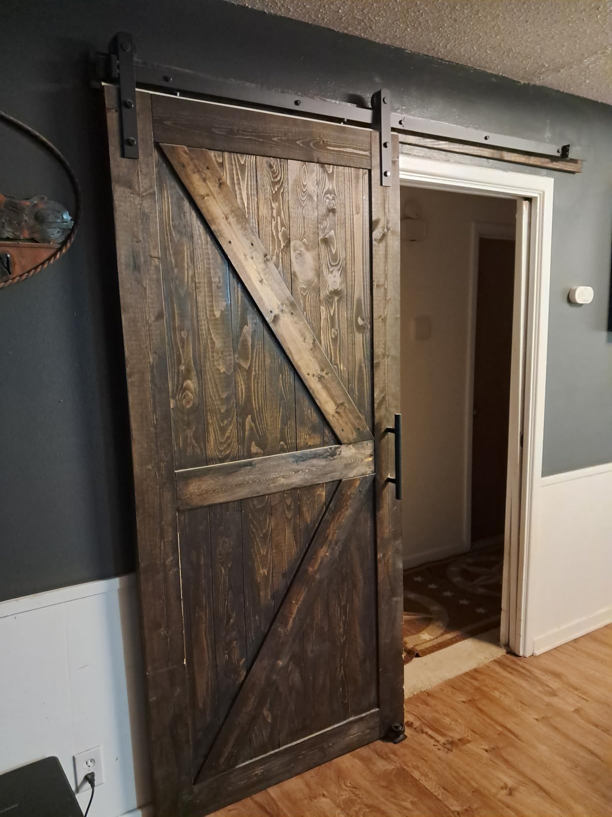 SMARTSTANDARD 6.6ft Sliding Barn Door Hardware kit, Fit 36-40