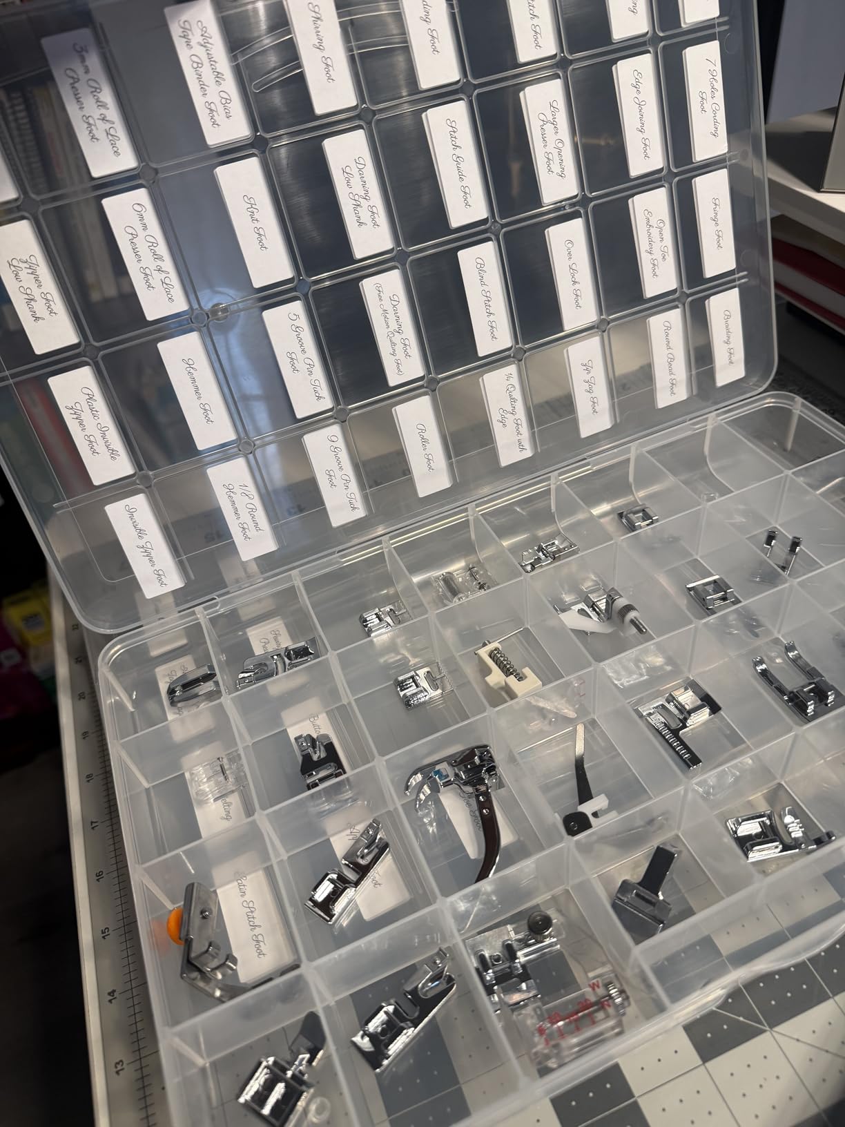 Sewing Machine Presser Feet Set 42 Pcs for Brother, Babylock, Singer, Janome, Elna, Toyota, New Home, Simplicity, Necchi, Kenmore, and Most of Low Shank Sewing Machines customer photo 1