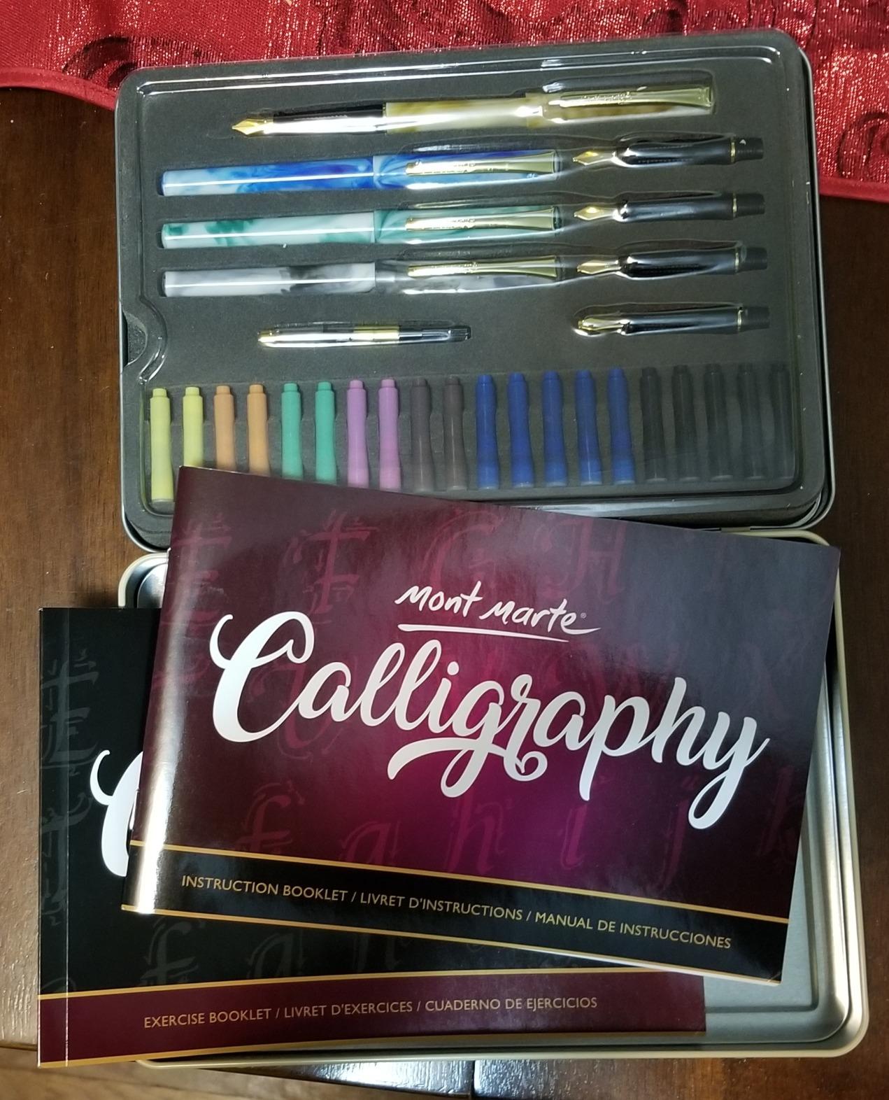 Mont Marte Calligraphy Set, 32 Piece. Includes Calligraphy Pens, Calligraphy Nibs, Ink Cartridges, Introduction Booklet and Exercise Booklet, Packaging May Vary customer photo 2