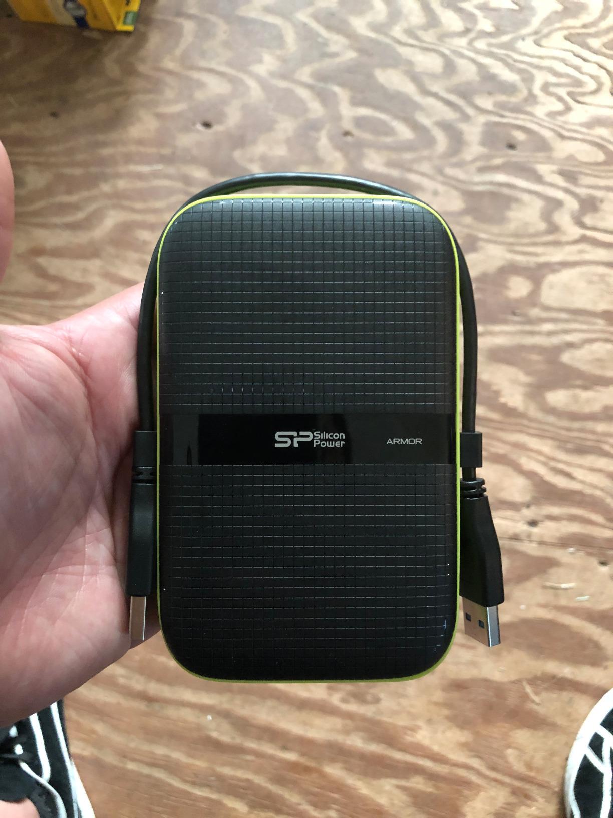 SP Silicon Power 2TB Rugged Portable External Hard Drive Armor A60 Shockproof USB 3.1 Gen1 for PC Mac Xbox and PS4 Black customer photo 1
