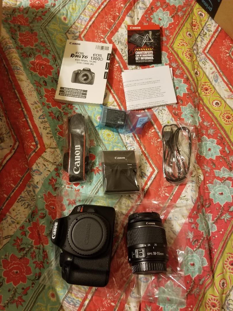 Canon EOS Rebel T6 Digital SLR Camera Kit with EF-S 18-55mm f/3.5-5.6 IS II Lens, Built-in WiFi and NFC - Black (Renewed) customer photo 2