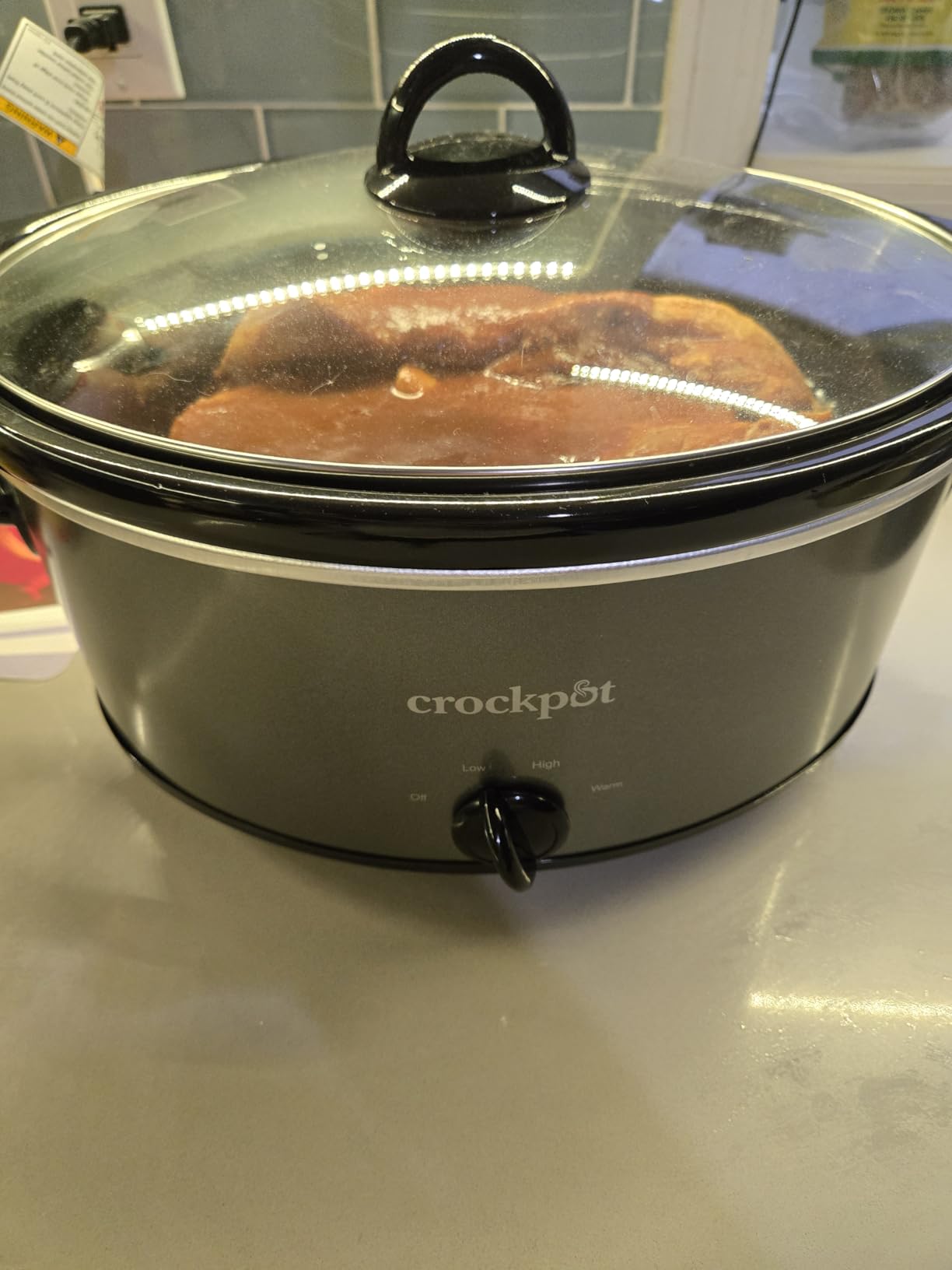 Crock-Pot 8-Quart Manual Slow Cooker, XL Family Size Serves 10+ People, Removable Stoneware with Warming Setting, Dishwasher Safe for Easy Cleanup, Red customer photo 2