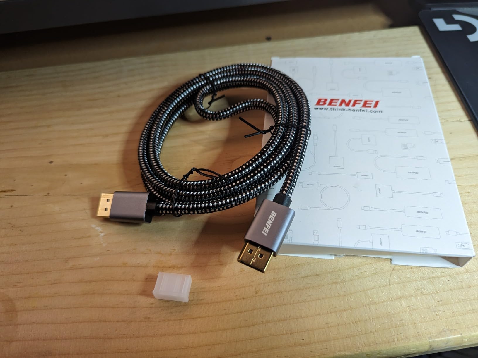 DisplayPort to DisplayPort 6 Feet Cable, Benfei DP to DP Male to Male Cable Gold-Plated Cord, Supports 4K@60Hz, 2K@144Hz Compatible for Lenovo, Dell, HP, ASUS and More customer photo 1