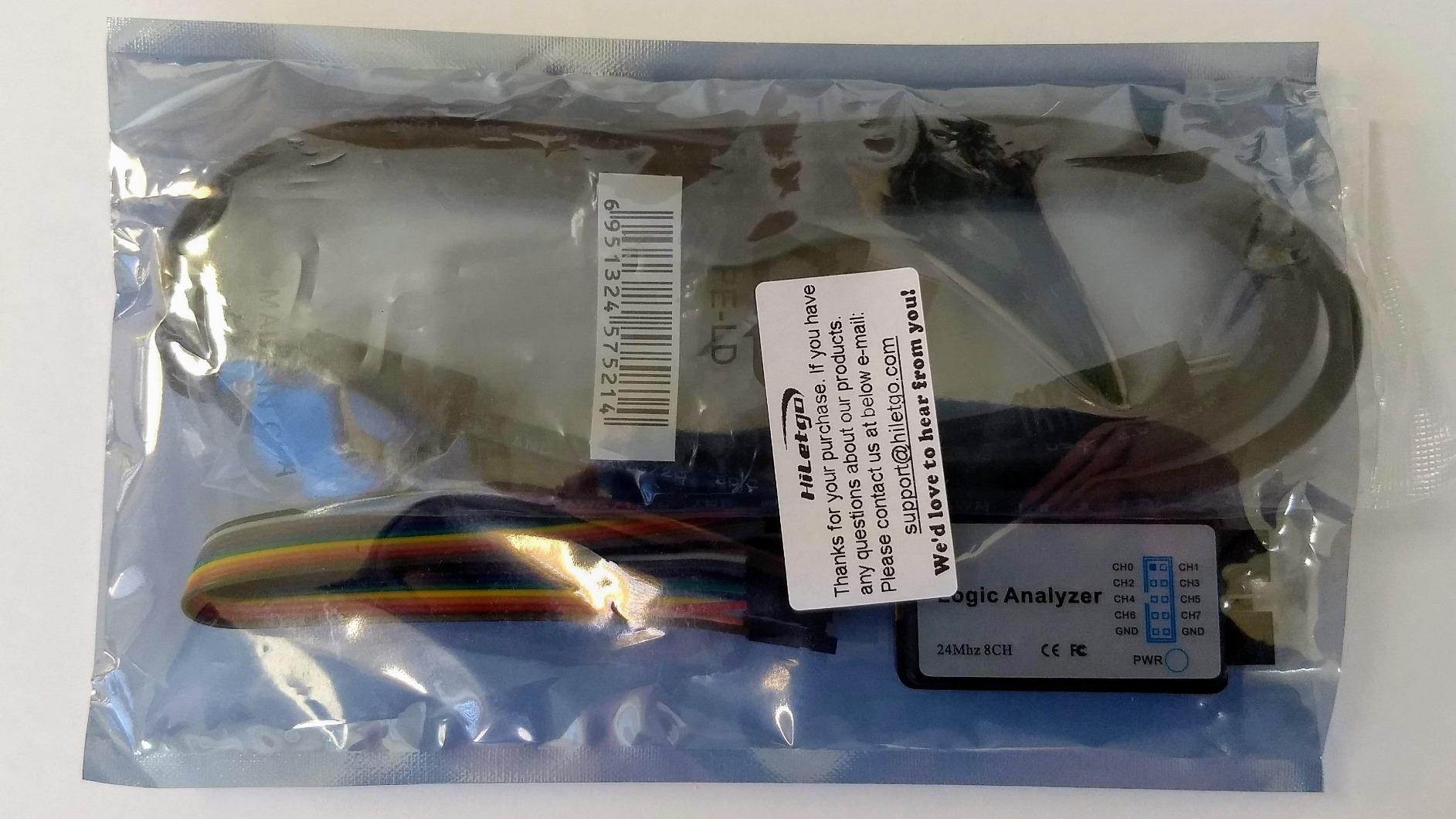 HiLetgo USB Logic Analyzer Device with EMI Ferrite Ring USB Cable 24MHz 8CH 24MHz 8 Channel UART IIC SPI Debug customer photo 1
