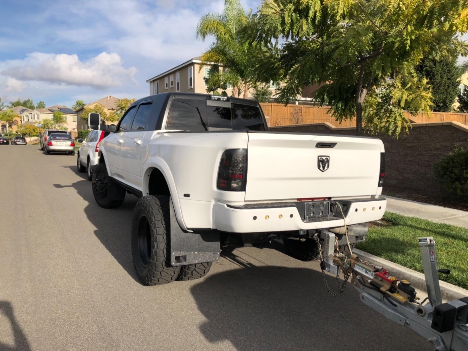 REK GEN 'Merica Mud Flaps Dually - Heavy Duty Mud Flaps for Trucks and Dually Truck Accessories - Stainless Steel - Easy Install Splash Guard - Made in USA (Black Flag) customer photo 2