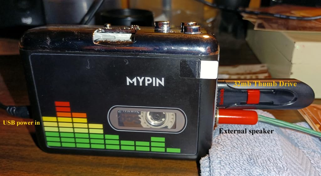 USB Cassette to MP3 Converter, Portable Cassette Tape Player No PC Required | Portable Walkman Cassette Audio Music Player Tape-to-MP3 Converter with Earphones, Volume Control, Auto Reverse, Stereo Sound customer photo 2