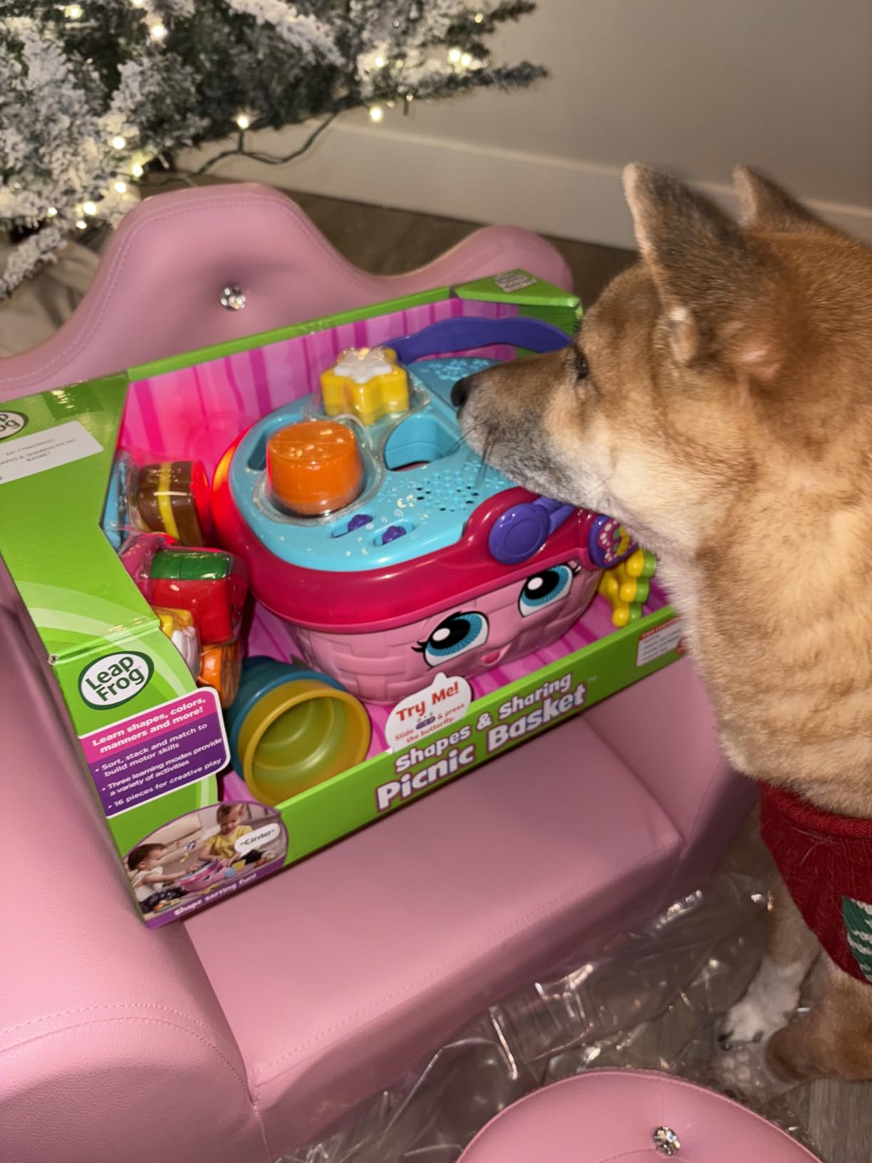 LeapFrog Shapes and Sharing Picnic Basket, Pink customer photo 1