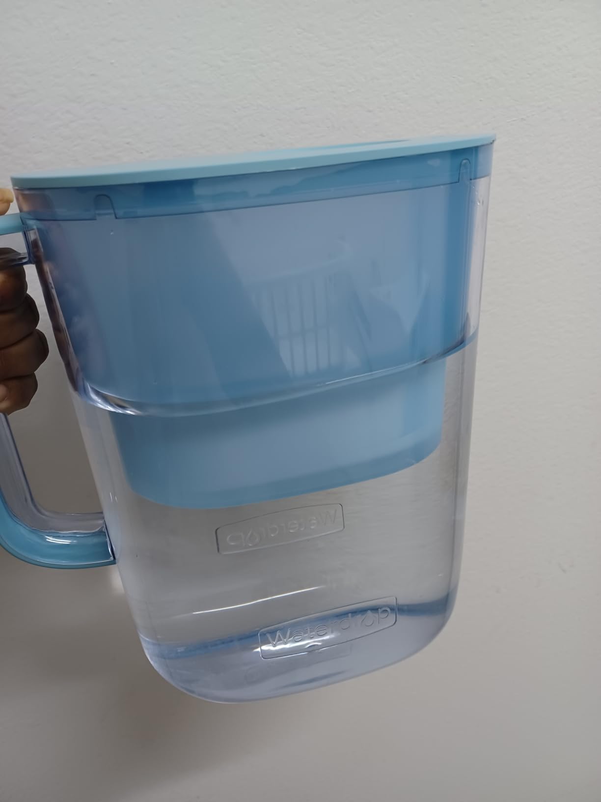 Waterdrop PT-07B Water Filter Pitcher, 10-Cup, NSF Certified, Blue | 200-Gallon Long-Life Filter, Improves Coffee & Tea Taste, Reduces PFOA/PFOS and Chlorine, 5X Longer Filter Life customer photo 1