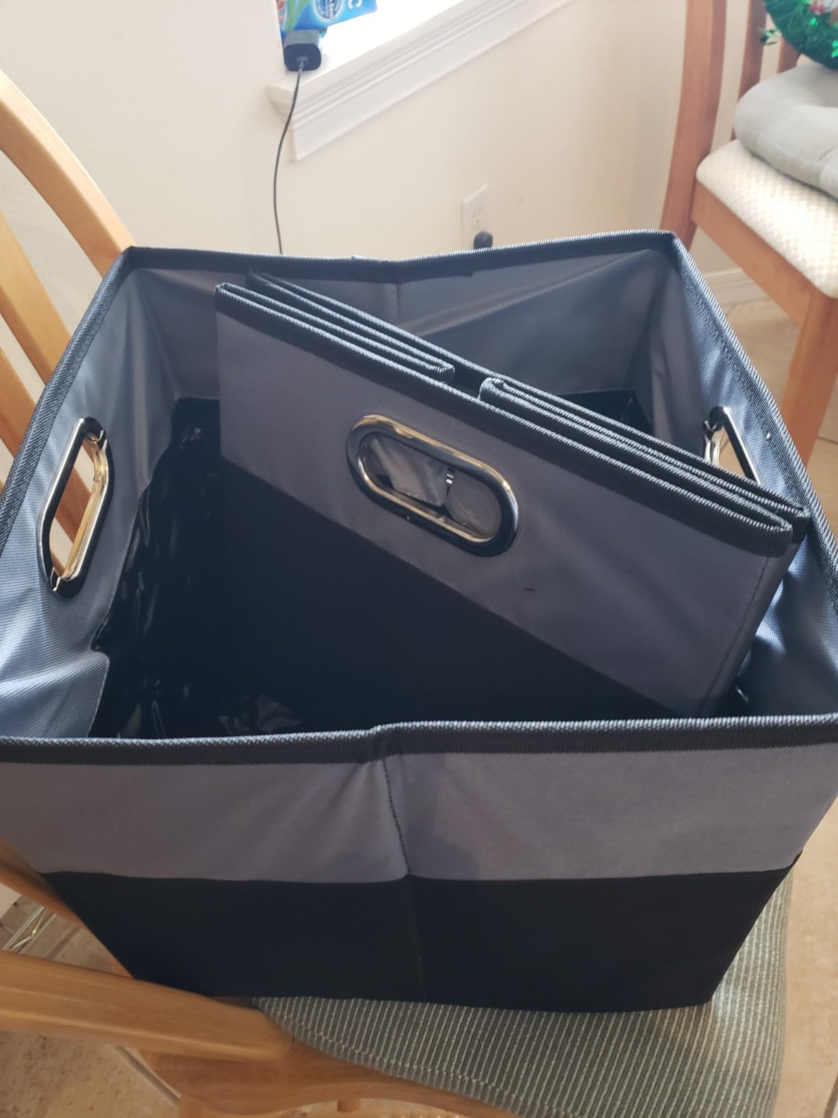 High Road CargoCube Car Storage Bin - Leakproof Car Trunk Storage Organizer with Metal Handles and Front Mesh Pocket (Square) customer photo 2