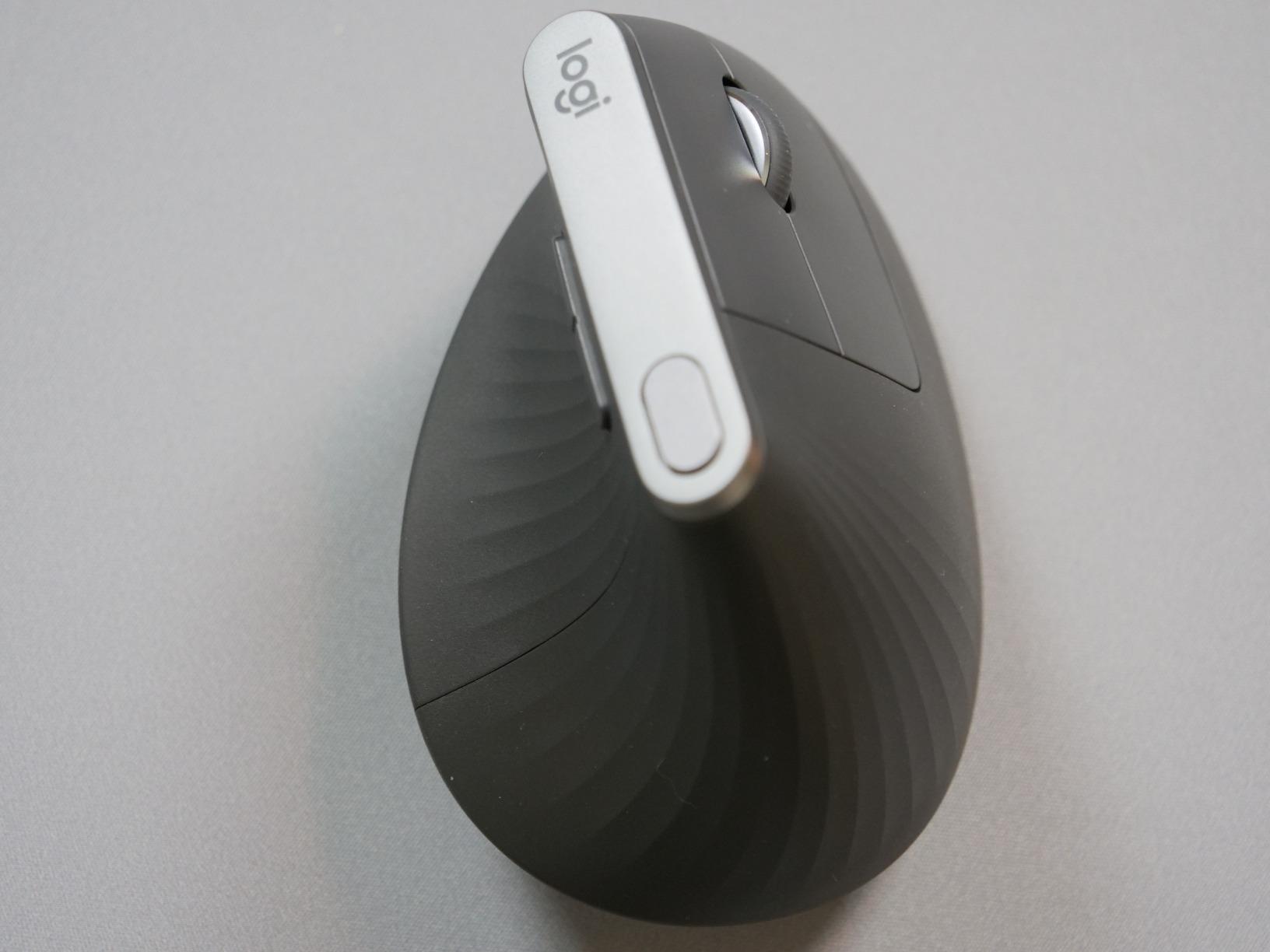 Logitech MX Vertical Wireless Mouse Ergonomic Design - Graphite | Reduces muscle strain, move content between 3 Windows and Apple computers, rechargeable customer photo 2