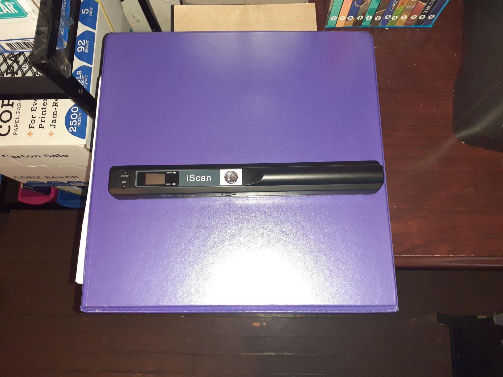MUNBYN Portable Scanner, 900 DPI Photo Scanner for A4 Documents & Pictures, Wand Reader with 16G SD Card, Flat Scanning, USB Transfer to PC/Laptop, No Driver Required customer photo 1