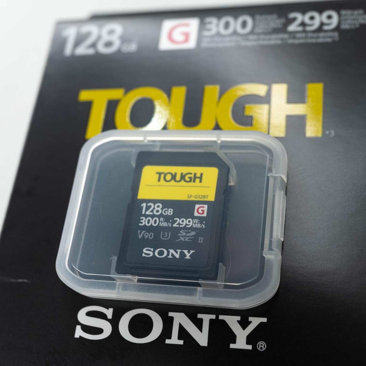 Sony TOUGH-G series SDXC UHS-II Card 128GB, V90, CL10, U3, Max R300MB/S, W299MB/S (SF-G128T/T1) customer photo 2