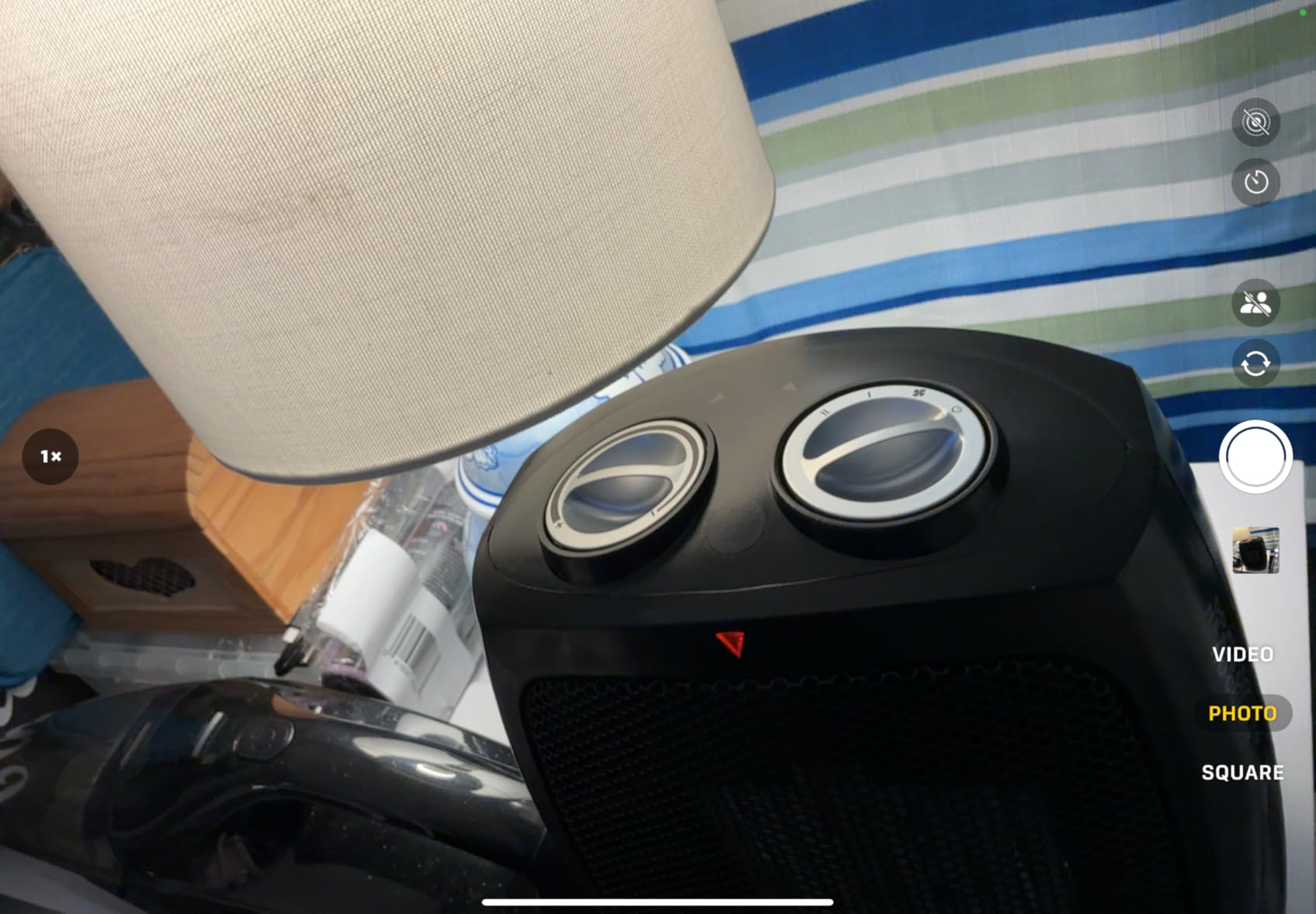 BLACK+DECKER Personal Ceramic Heater, 1500 Watts, BHDC201, Black | Space Heater for Office Desk, Home Office & Personal Use Desk, 2 Heat & Fan Only Settings, Adjustable Thermostat customer photo 1