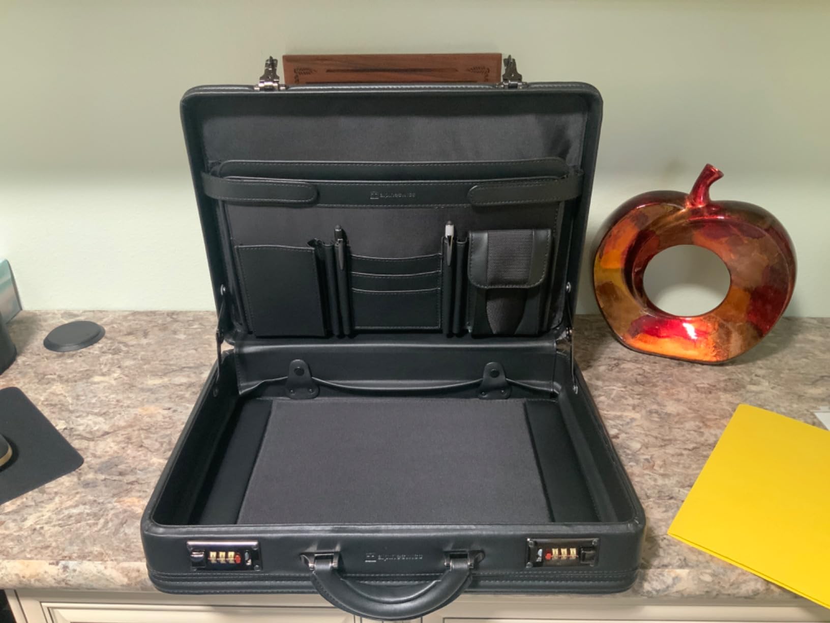 Alpine Swiss Mens Briefcase | Hard Side Business Case | Expandable Attache Case For Men | Dual Combination Locks | Padded Interior | Multi Organizer Pockets customer photo 1