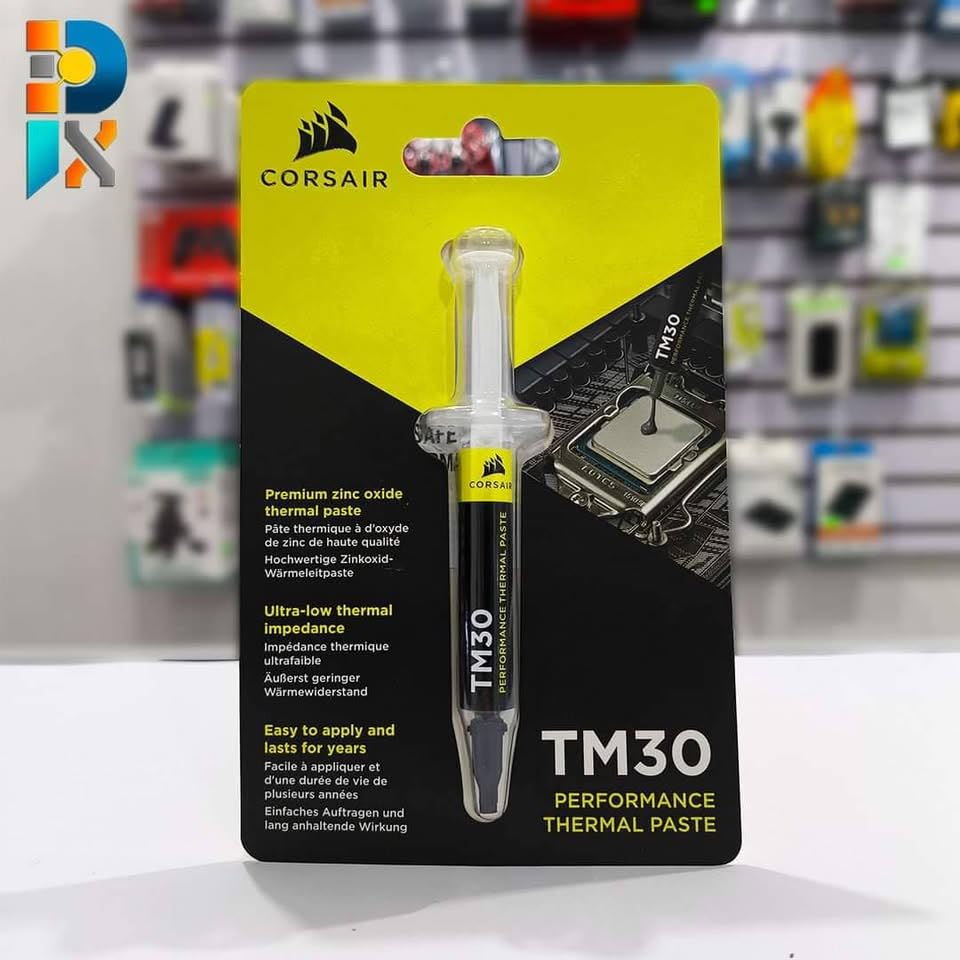 Corsair TM30 Performance Thermal Paste | Ultra-Low Thermal Impedance CPU/GPU | 3 Grams w/applicator, Silver for Desktop customer photo 2