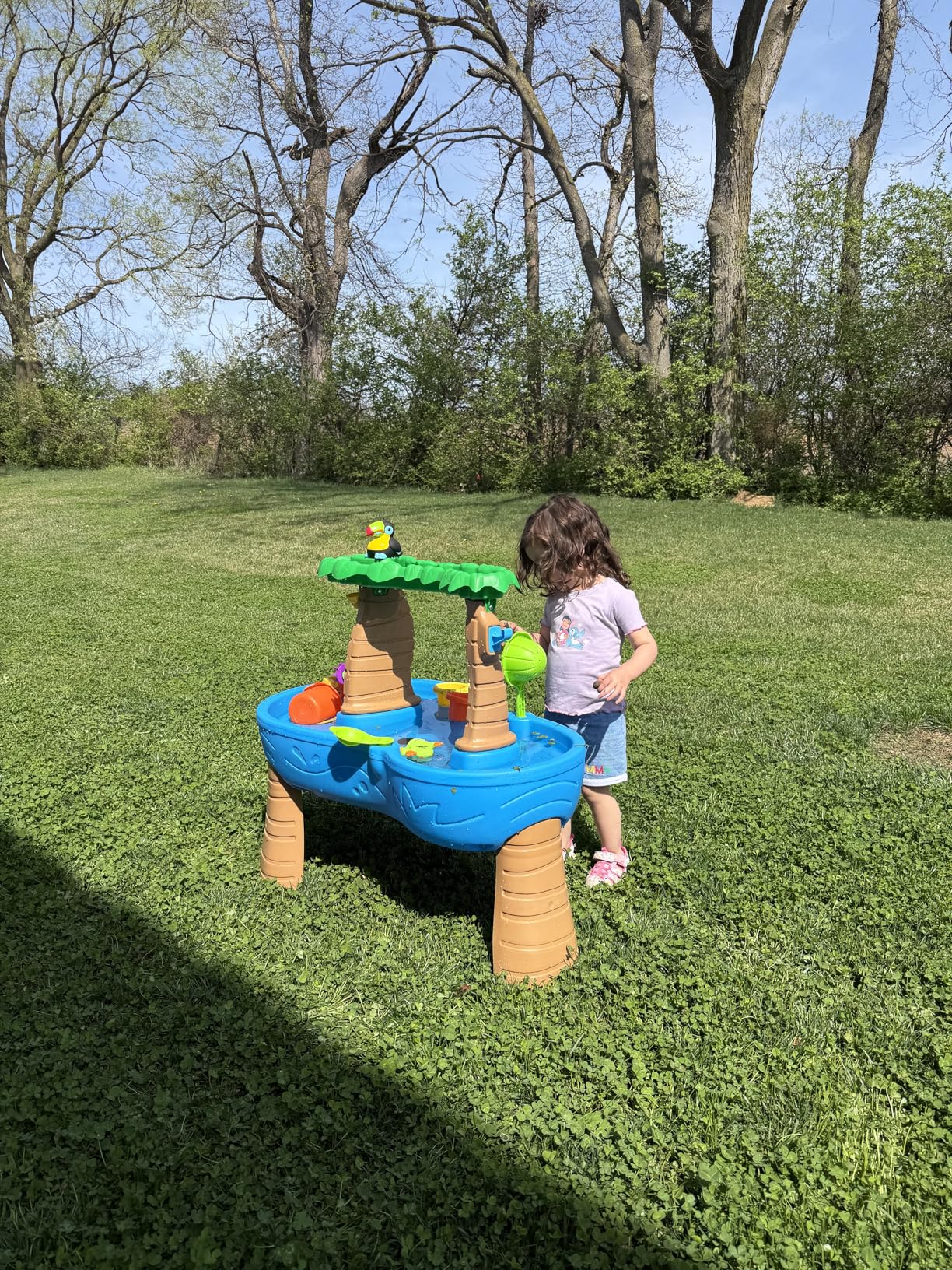 Step2 Rain Showers and Unicorns Water Table for Kids, Toddler Outdoor Sensory Play Table, 13 Accessories, Pink, Ages 18 Months+ customer photo 1