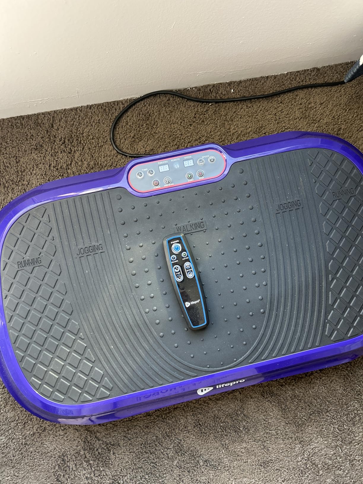 Lifepro Waver Vibration Plate Exercise Machine with 99 Speeds & 10 Presets | Resistance Bands, Non-Slip Surface, 330 lbs Capacity - Vibration Plate for Lymphatic Drainage, Body Toning, Full-Body Workout customer photo 2