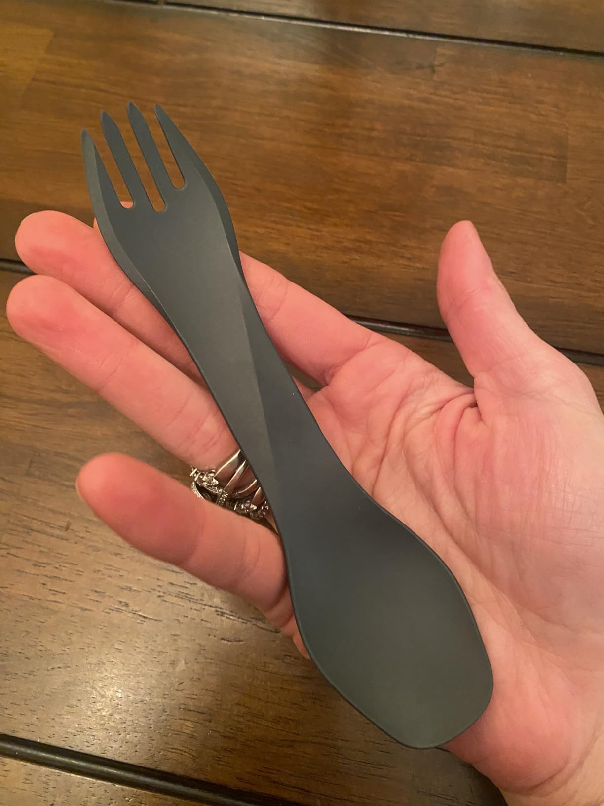humangear GoBites Uno | Travel & Camping Utensils | Portable & Convertible Dining Ware | Multi-Functional Spork, Titanium customer photo 2