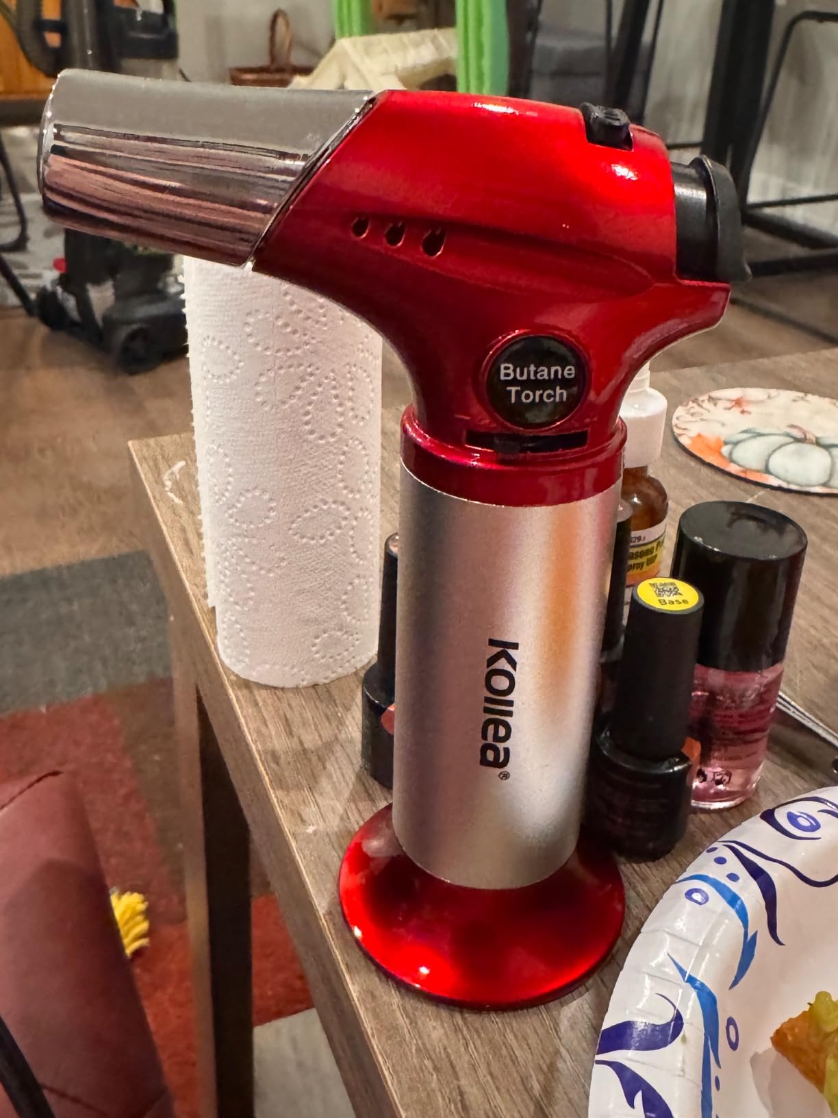 Kollea Creme Brulee Torch, Refillable Butane Torch Lighter, Kitchen Torch Food Torch with Safety Lock & Adjustable Flame for Baking, Crafts, BBQ (Gas Not Included) customer photo 1