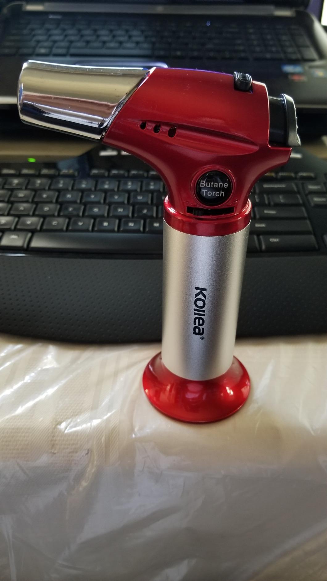 Kollea Creme Brulee Torch, Refillable Butane Torch Lighter, Kitchen Torch Food Torch with Safety Lock & Adjustable Flame for Baking, Crafts, BBQ (Gas Not Included) customer photo 2