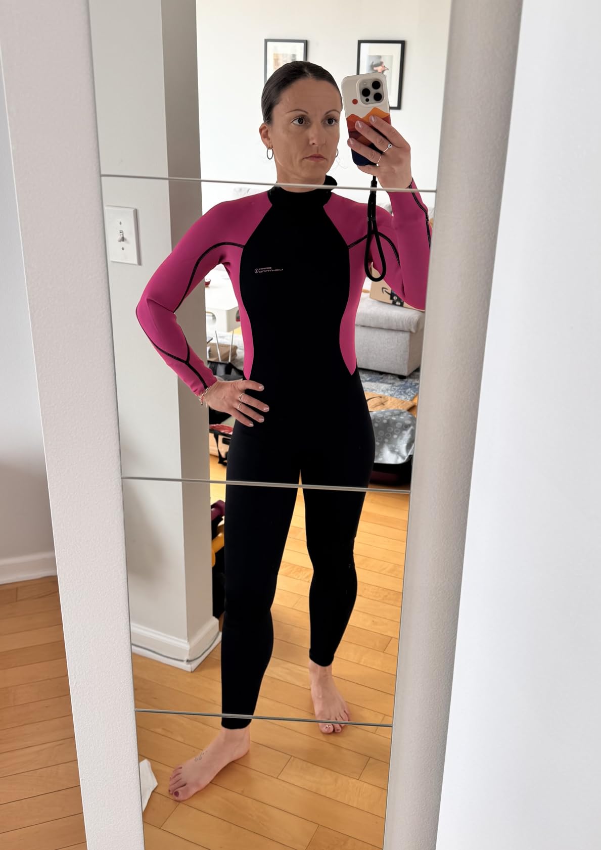 Dark Lightning Wetsuits for Men and Women, Mens/Womens Wet Suit for Cold Water, 3/2mm Wetsuit for Diving Surfing Snorkeling Kayaking Water Sports customer photo 2