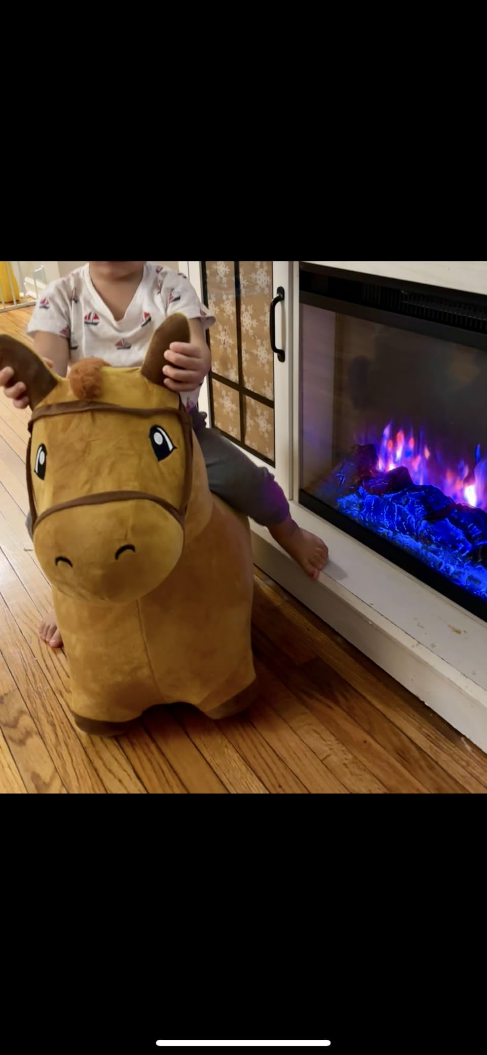 iPlay, iLearn Bouncy Pals Hopping Unicorn Horse, Toddler Girl Inflatable Bouncing Animal Hopper Toy customer photo 1