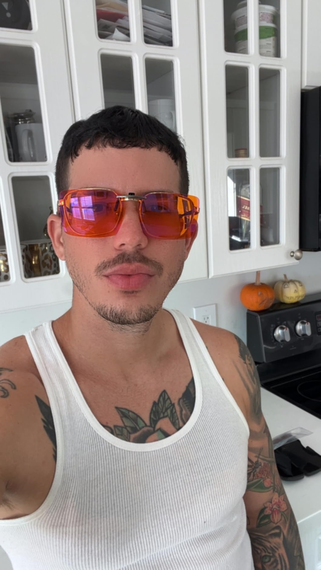 Vyzia Clip On Blue Light Blocking Glasses For Sleep | Fits Over Prescription Glasses, Orange Lenses Help Reduce Computer Eye Strain and Induce Sleep customer photo 1