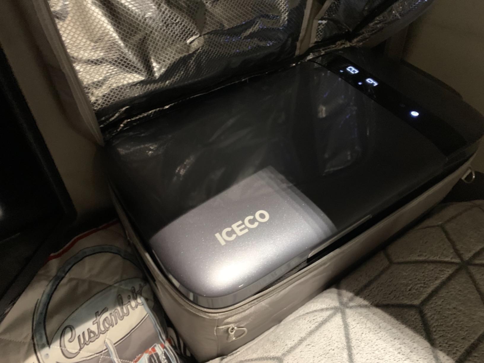 ICECO GO20 Dual Zone 12V Refrigerator, Portable Fridge Freezer with SECOP Compressor, DC 12/24V, AC 100-240V, 0°F to 50°F, Electric Cooler for Truck, RV, SUV, Outdoor, Driving, 21 Quart, Gray customer photo 1