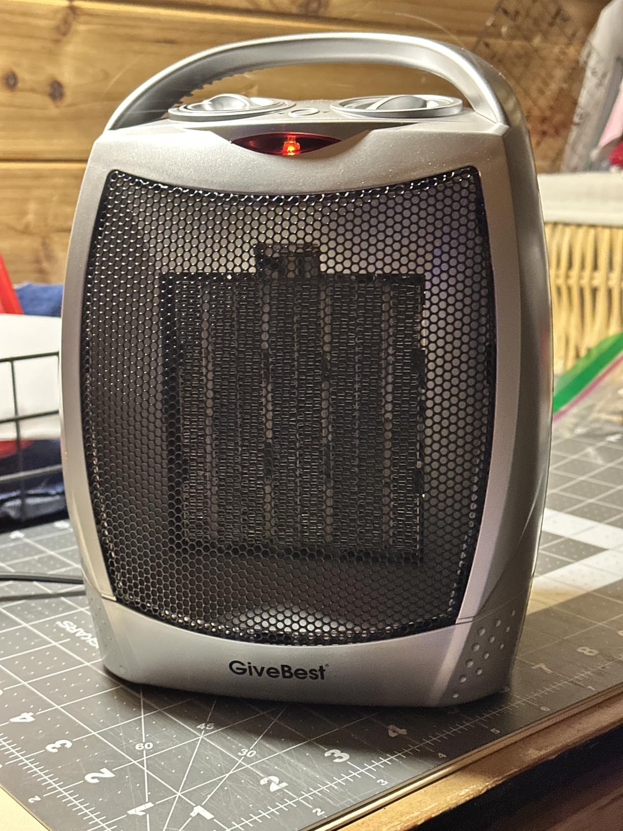 GiveBest Space Heater, Portable Space Heaters for Indoor Use | Desk Heater with Thermostat, Overheat and Tip Over Protection, 1500W/750W Safe & Quiet Ceramic Heater Fan for Office Room customer photo 2