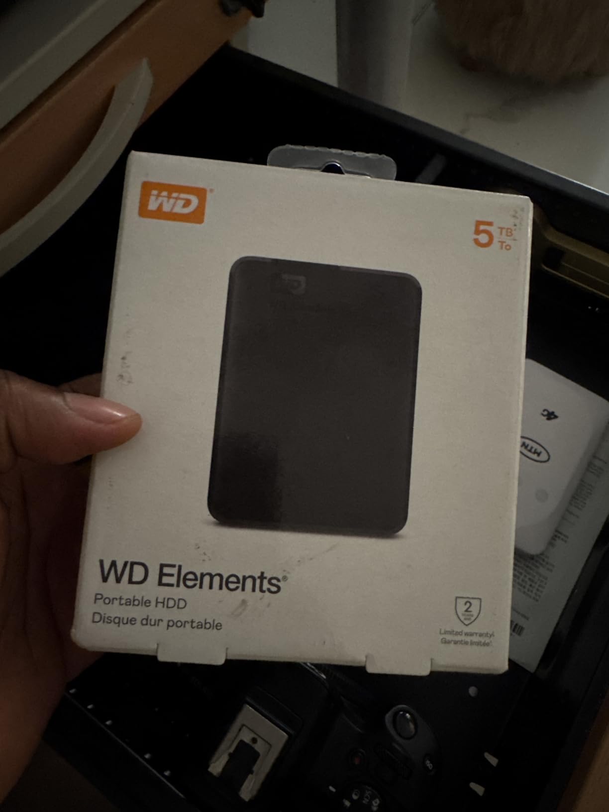 Western Digital WD 5TB Elements Portable External Hard Drive for Windows, USB 3.2 Gen 1/USB 3.0 for PC & Mac, Plug and Play Ready - WDBU6Y0050BBK-WESN customer photo 1