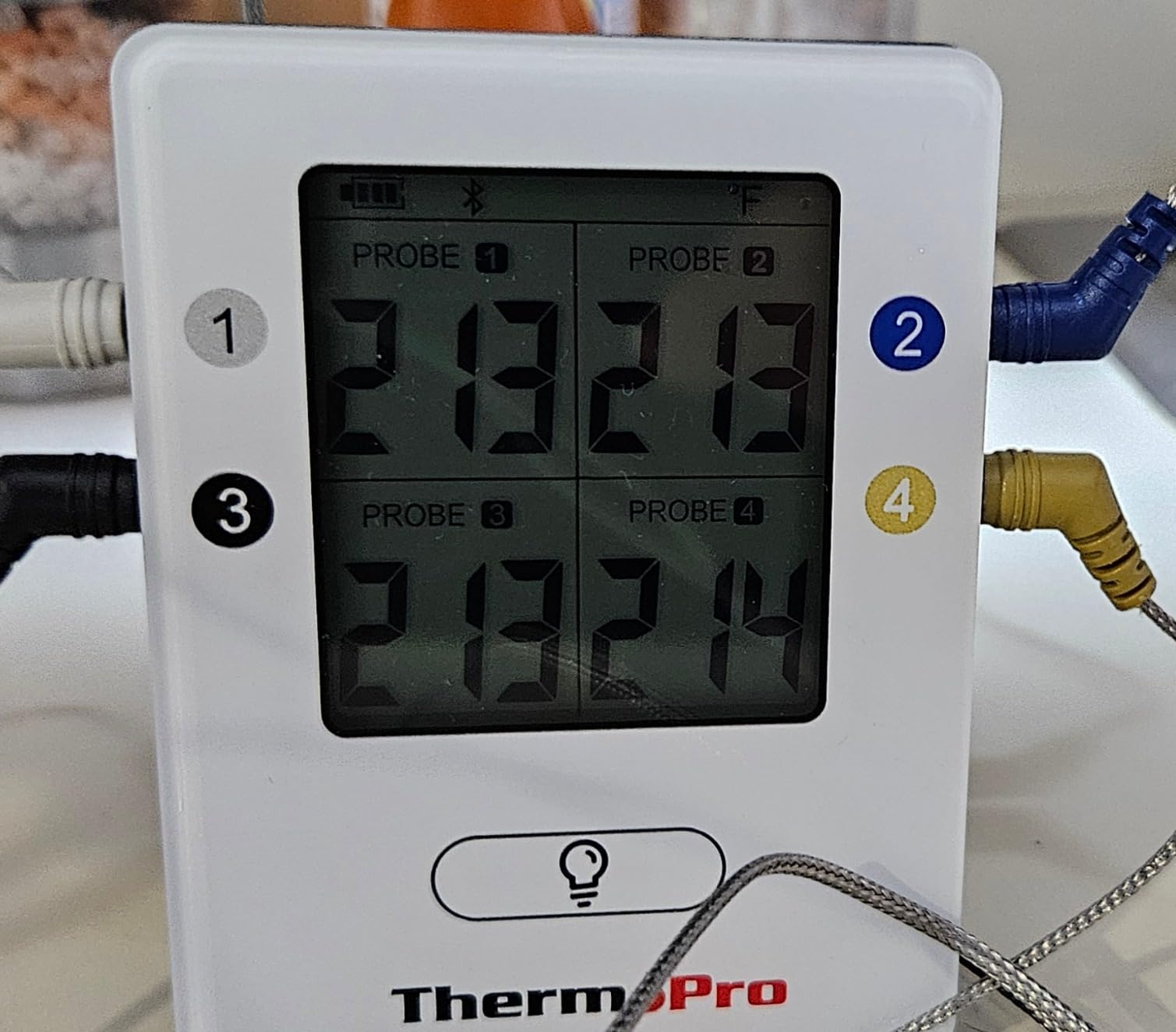 ThermoPro TP25 650FT Wireless Meat Thermometer with 4 Probes, Bluetooth Meat Thermometer for Cooking, BBQ Oven Food Smoker Thermometer Rechargeable, Fathers Day Gift for Him customer photo 1