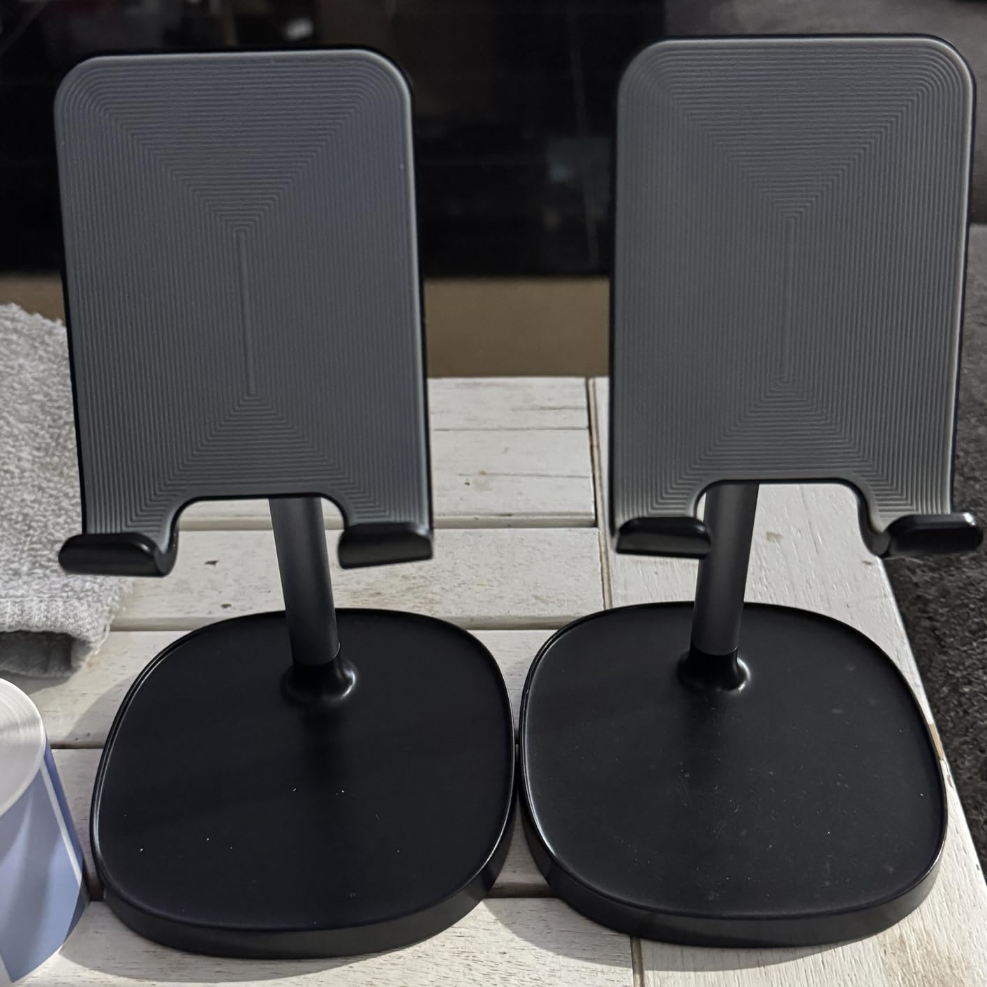LISEN Cell Phone Stand Phone Holder for Desk Office Decor, Office Desk Accessories Women PC Gaming Essentials iPhone Stand Gadgets Men Gift for Father Fit OtterBox Case Switch iPad Air Tablet 4-10 in customer photo 1