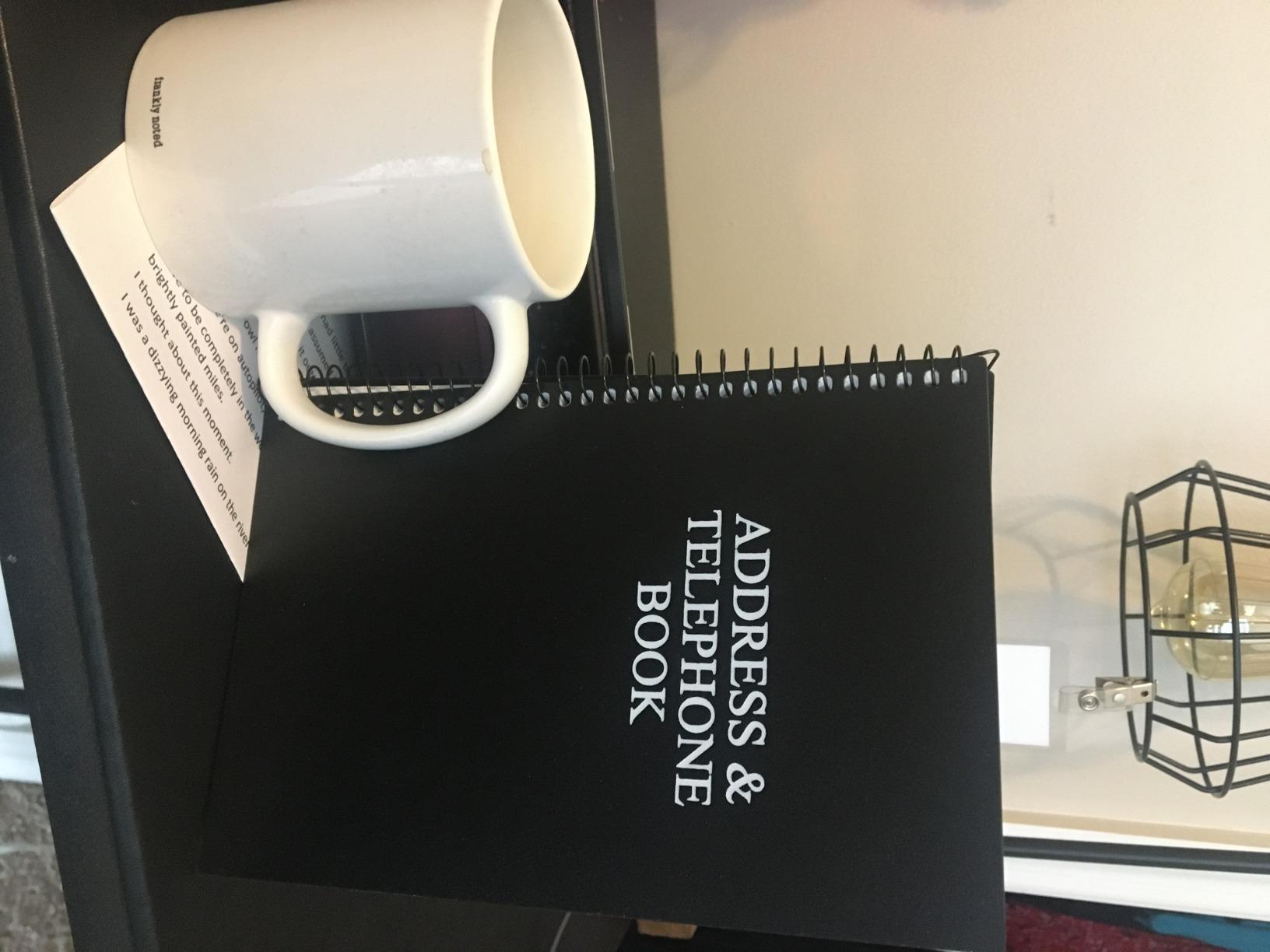 Iconikal Address Telephone Book, 8x5-Inch, Black, Spiral-Bound, 384 Contacts, Organizer for Organizing Names, Addresses, Email, Cell Phone Numbers customer photo 1