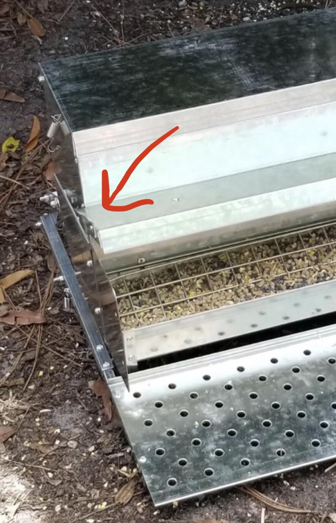 RentACoop 40 lb Automatic Treadle Chicken Feeder, Metal Rat Resistant Poultry Feeder, Rainproof No Waste Step-On Feeder customer photo 1