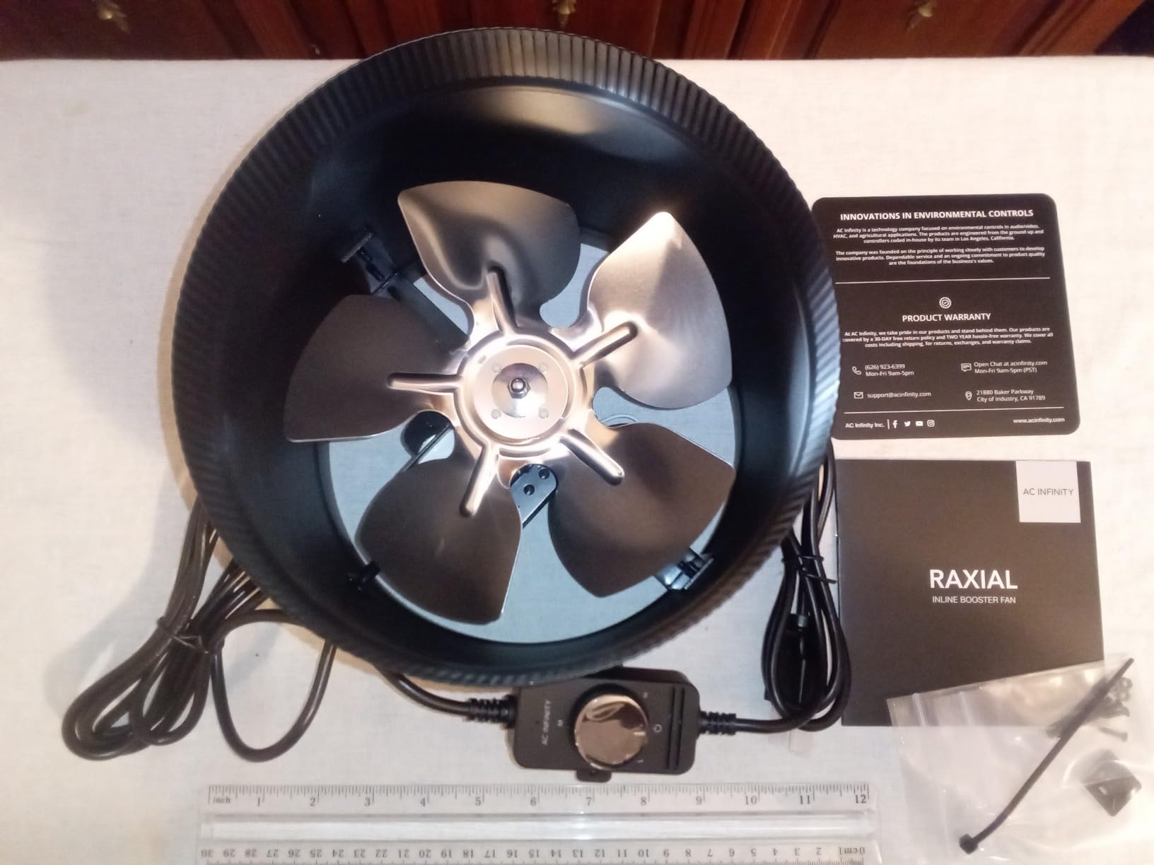 AC Infinity RAXIAL S6, Inline Booster Duct Fan 150mm with Speed Controller | Low Noise Inline HVAC Blower Can Fan for Basements, Bathrooms, Kitchens, Workshops customer photo 1