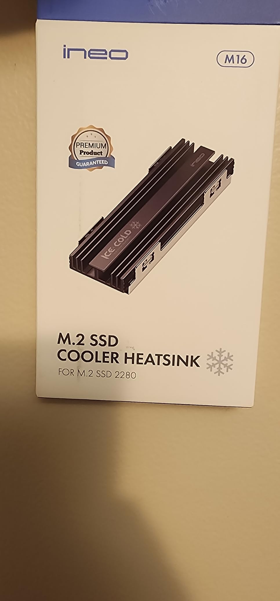 ineo M.2 heatsink 2280 SSD with Thermal Silicone pad for PC / PS5 M.2 PCIE NVMe SSD [M16] customer photo 1