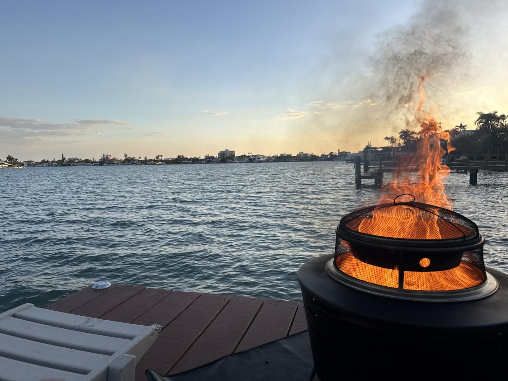 TIKI Patio Smokeless Fire Pit, 25 in Wood Burning Fire Pit with Cover customer photo 2