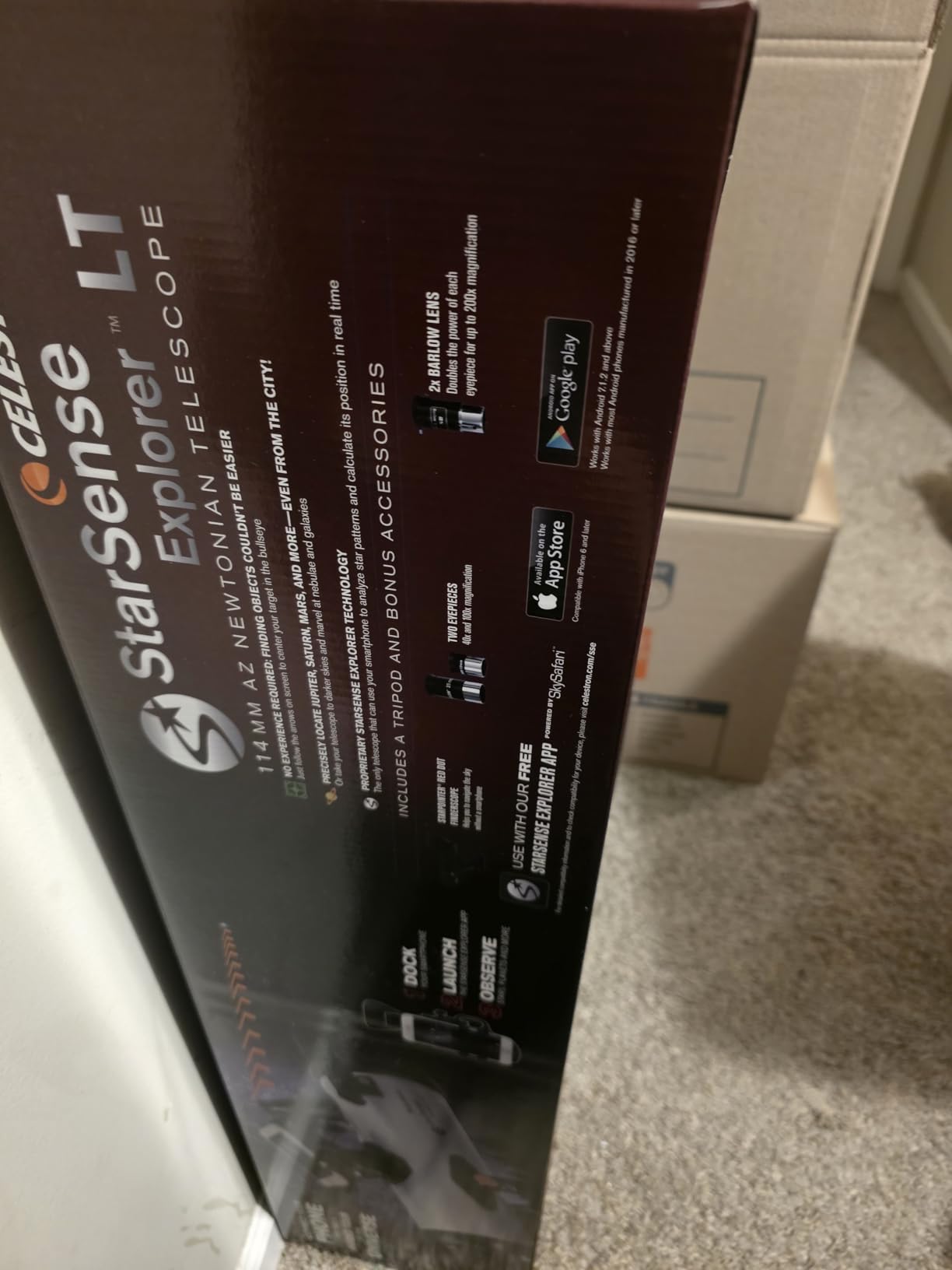 Celestron StarSense Explorer LT 114AZ App-Enabled Telescope - 114mm Newtonian Reflector with Smartphone Dock & StarSense App - iPhone & Android Compatible - Easy-to-Use for Beginners customer photo 2