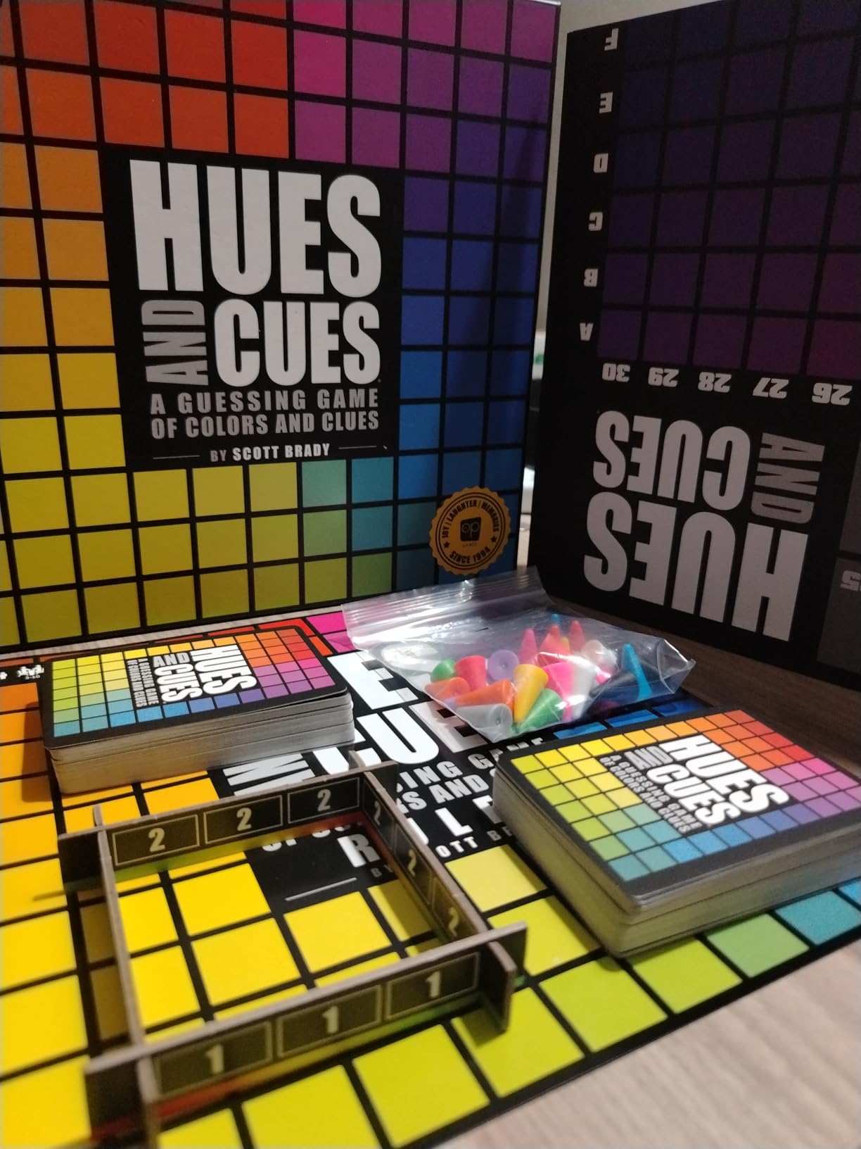 HUES and CUES - Vibrant Color Guessing Board Game for 3-10 Players Ages 8+, Connect Clues and Guess from 480 Color Squares customer photo 2