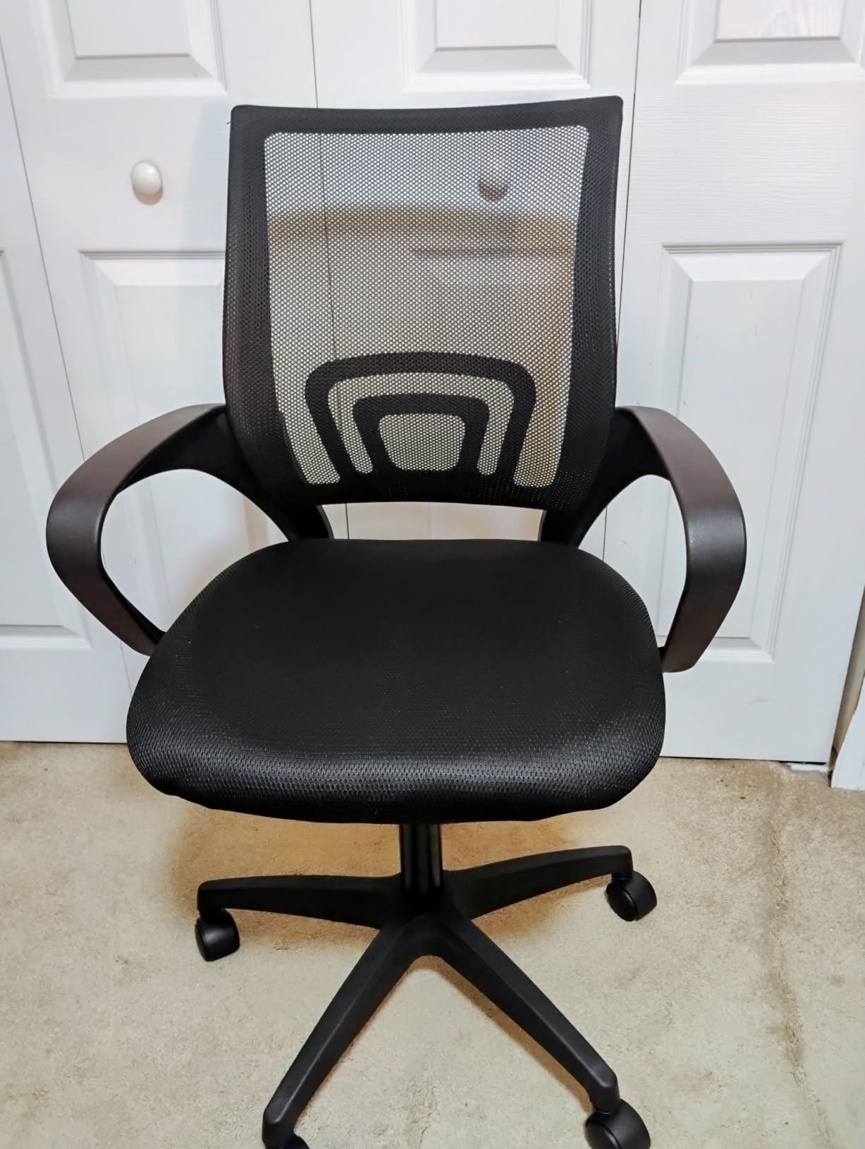 BestOffice | Ergonomic Office Chair | Mid-Back Swivel Desk Chair | Breathable Backrest & Lumbar Support | Adjustable Height | Sponge Seat | Rolling Wheels | Grey | for Adults & Women customer photo 1