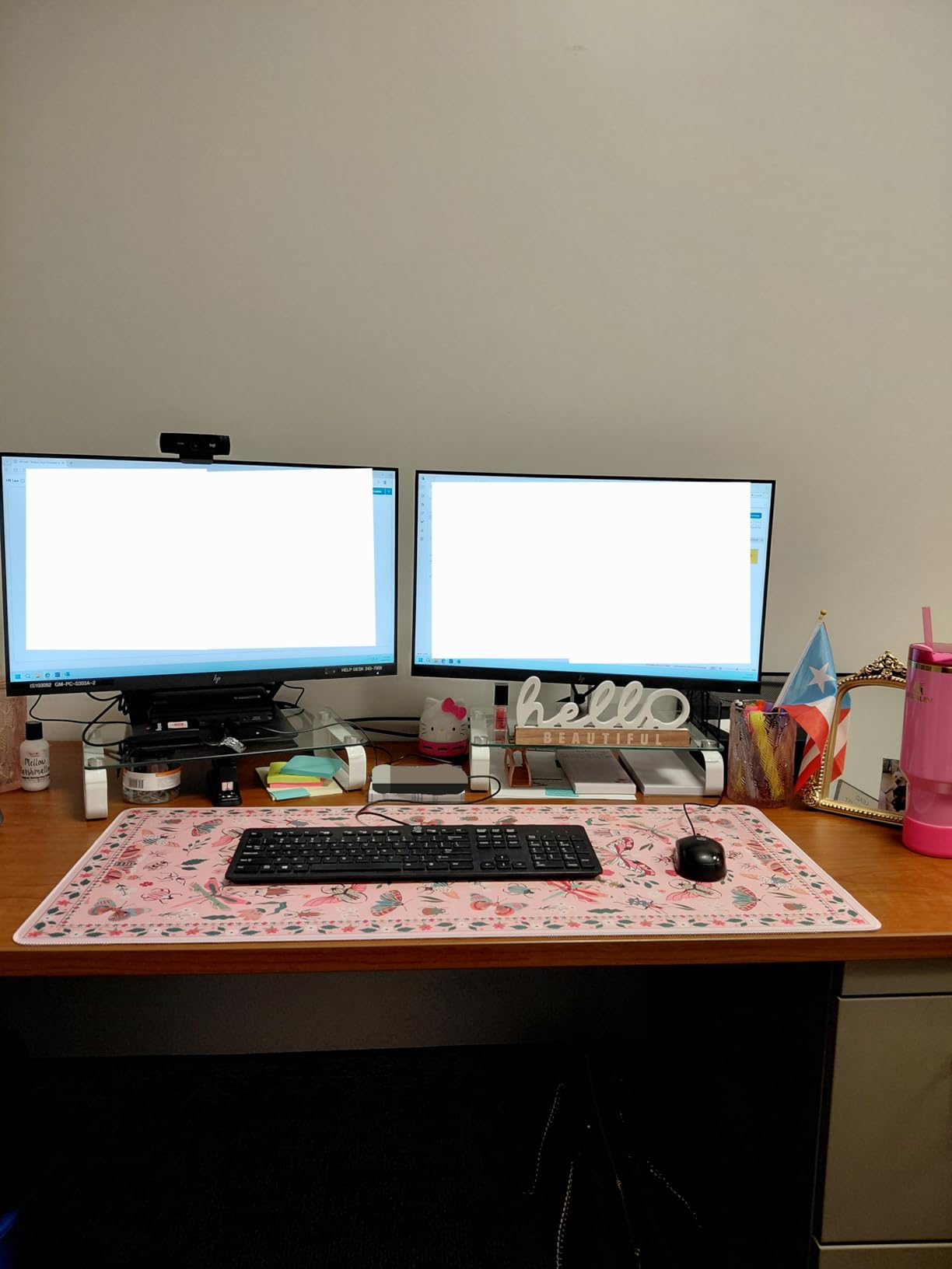 iCasso Desk Mat, Big Desk Pad, XXL Extended Gaming Mouse Pad, Large Mouse Pad for Desk Protector, Rubber Base Mousepad with Stitched Edges, Keyboard Mouse Mat for Work, Game, Office, Home - Weeds customer photo 1