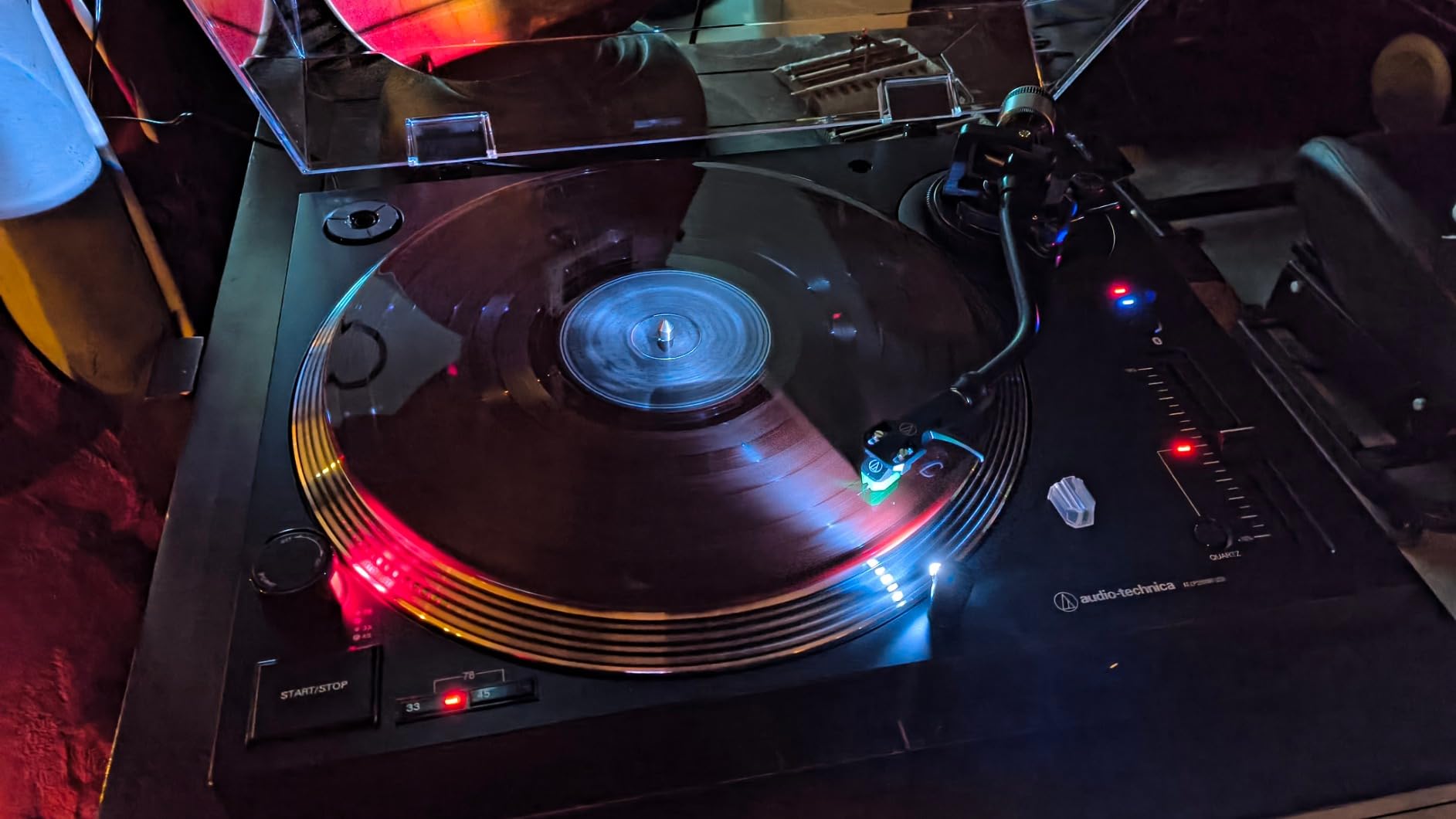 Audio-Technica AT-LP120XBT-USB-BK Wireless Direct-Drive Turntable (Analog, Wireless & USB), Fully Manual, 3 Speed, Convert Vinyl to Digital, Built-in Pre-Amp, Black customer photo 2