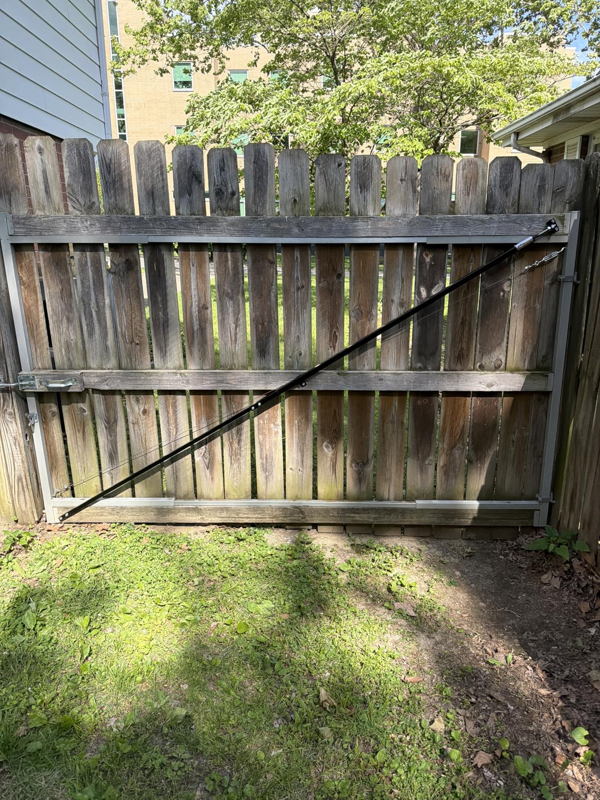 6' Telescopic Gate Brace - Wood Privacy Fence Anti Sag Gate Kit - Gate Hardware Kit for Outdoor Wooden Fence Gates, 1 Patented USA Made Brace (6' Telescopic (40
